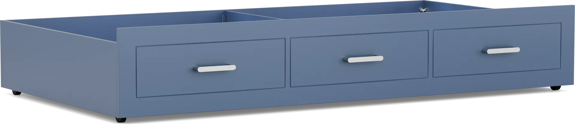 Kids Modern Colors Slate Blue Twin Storage Trundle - Image 1