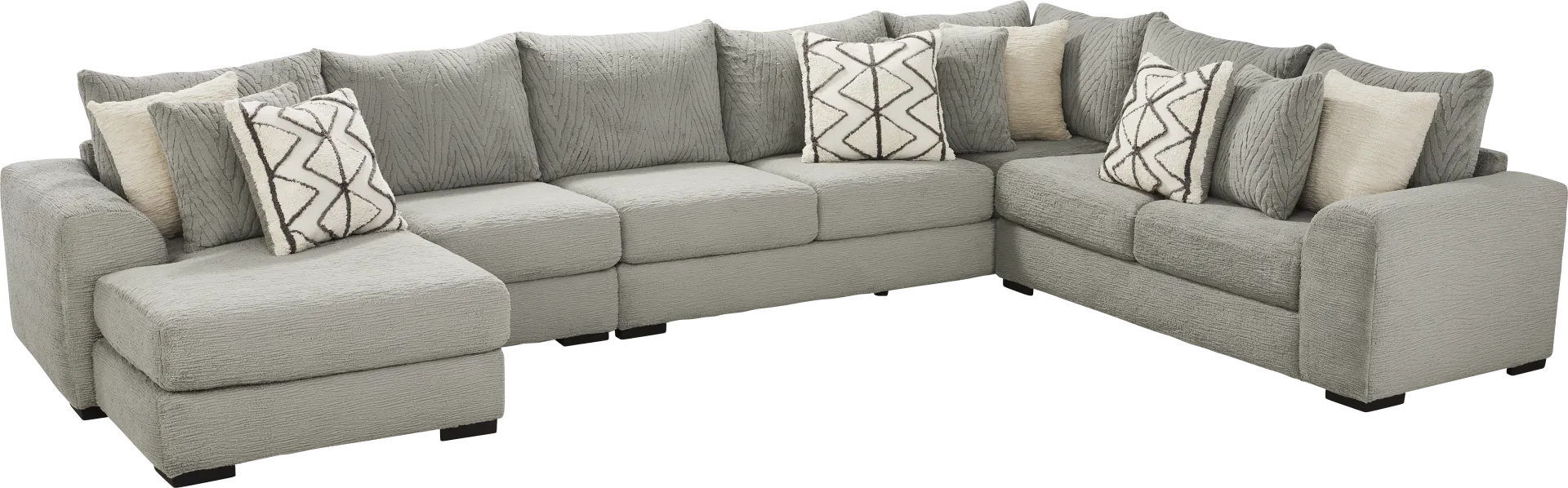 Diego 4 Pc Gray Sectional - Image 1