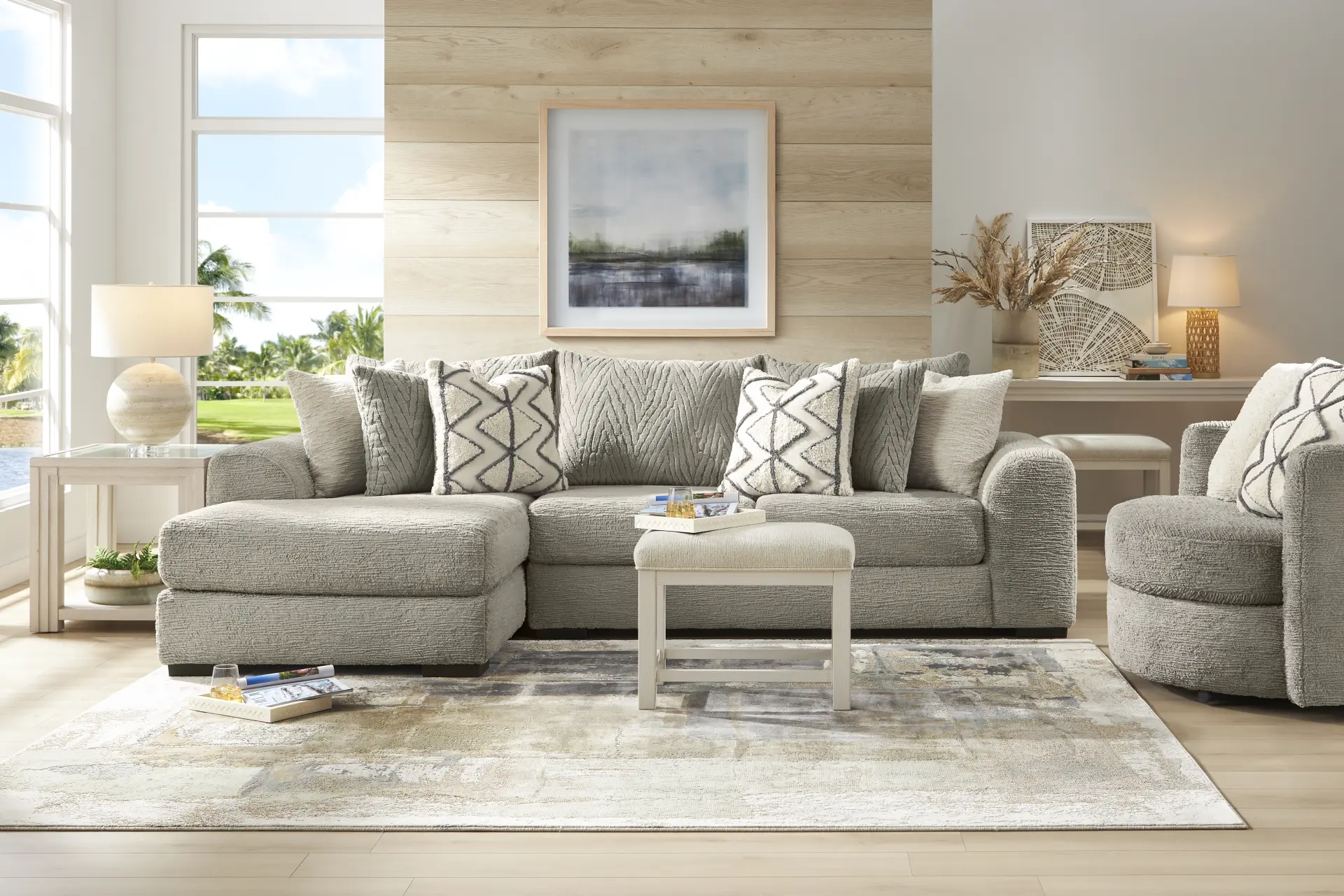 Diego 2 Pc Gray Sectional