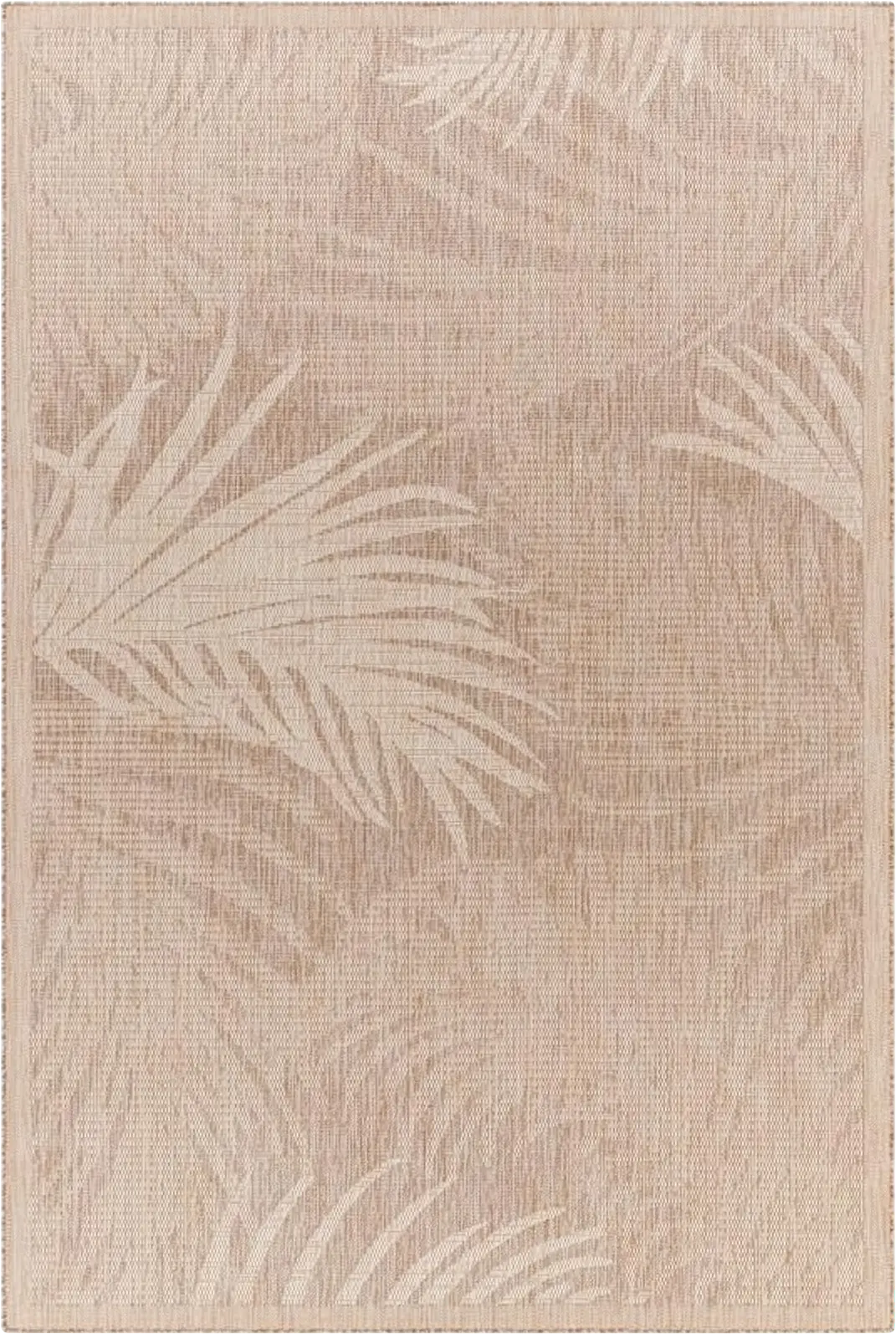 Palm Oasis Beige 5'3" x 7' Indoor/Outdoor Rug