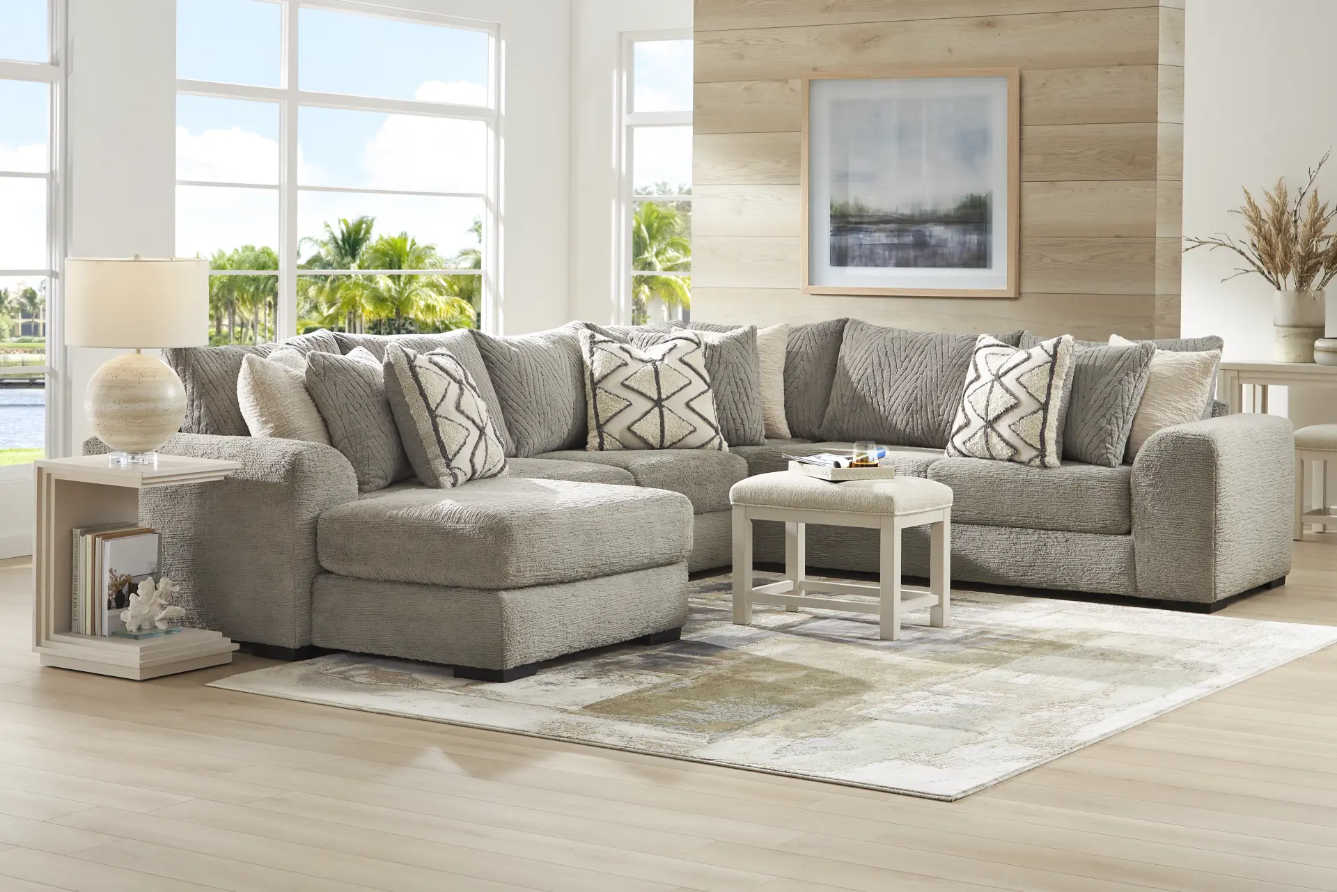 Diego 3 Pc Gray Sectional