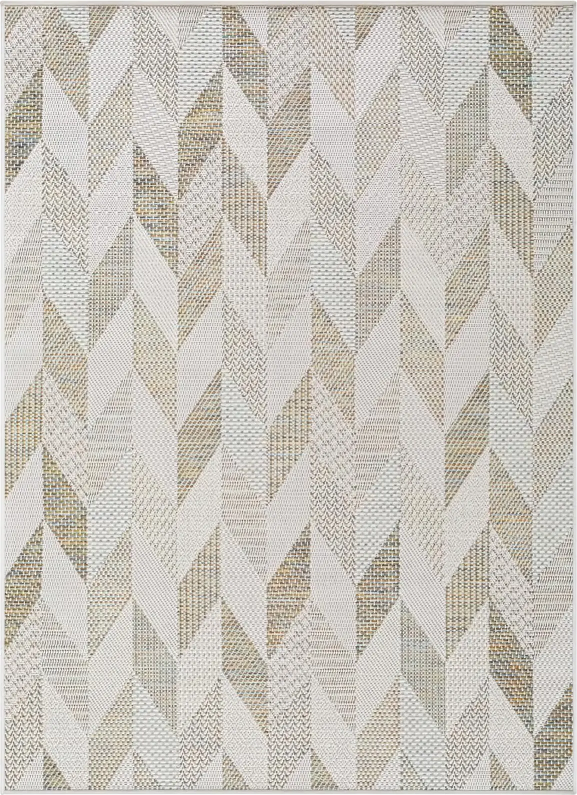 Chevron Vista Tan Multi 5'x7' Indoor/Outdoor Rug