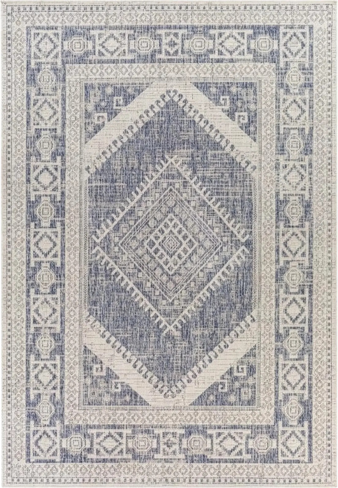 Azure Mesa Blue 6'7" x 9' Indoor/Outdoor Rug
