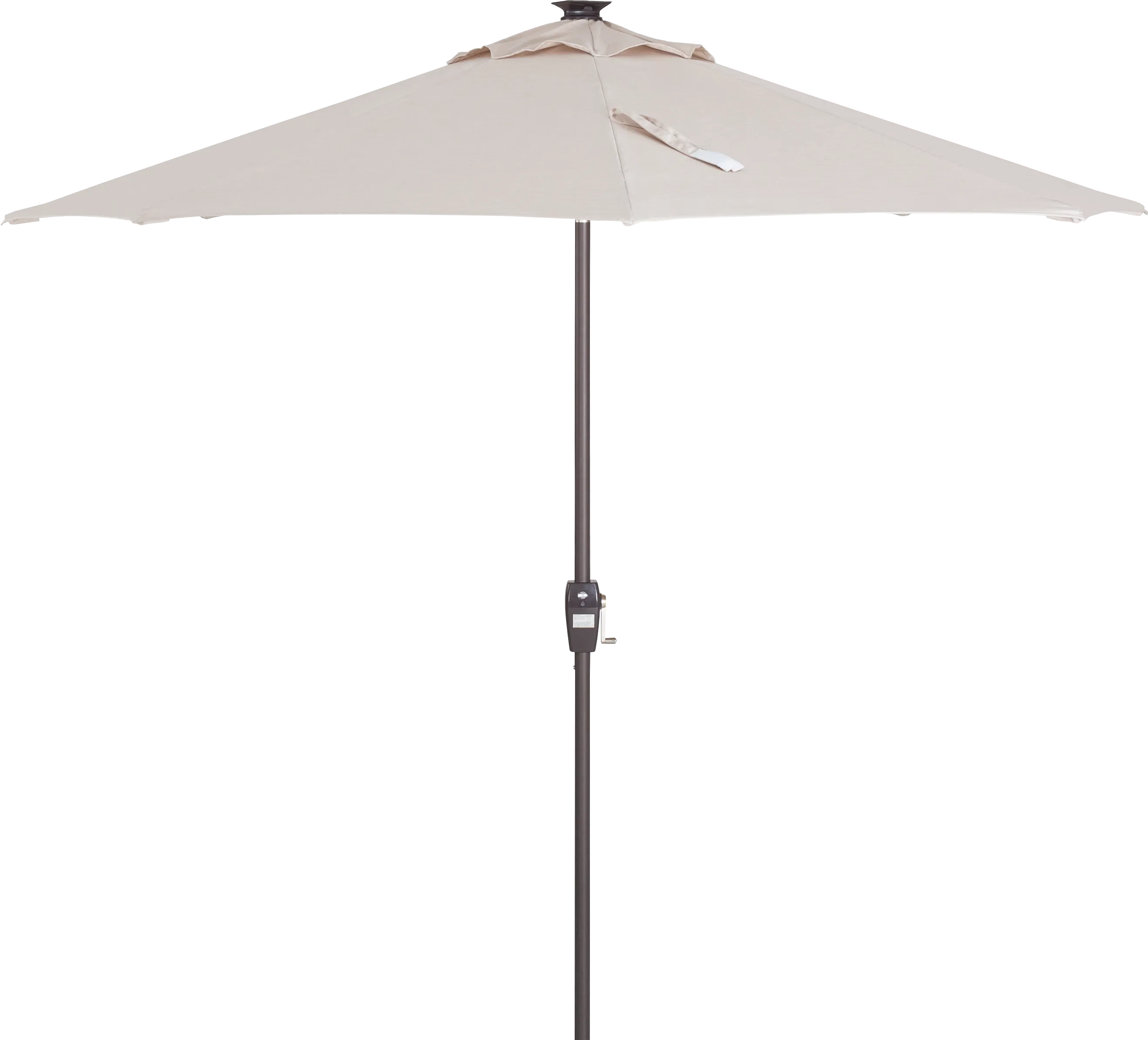 Della Luna Bronze Finish 9' Octagon Flax Outdoor Lighted Umbrella - Thumbnail - Image 1