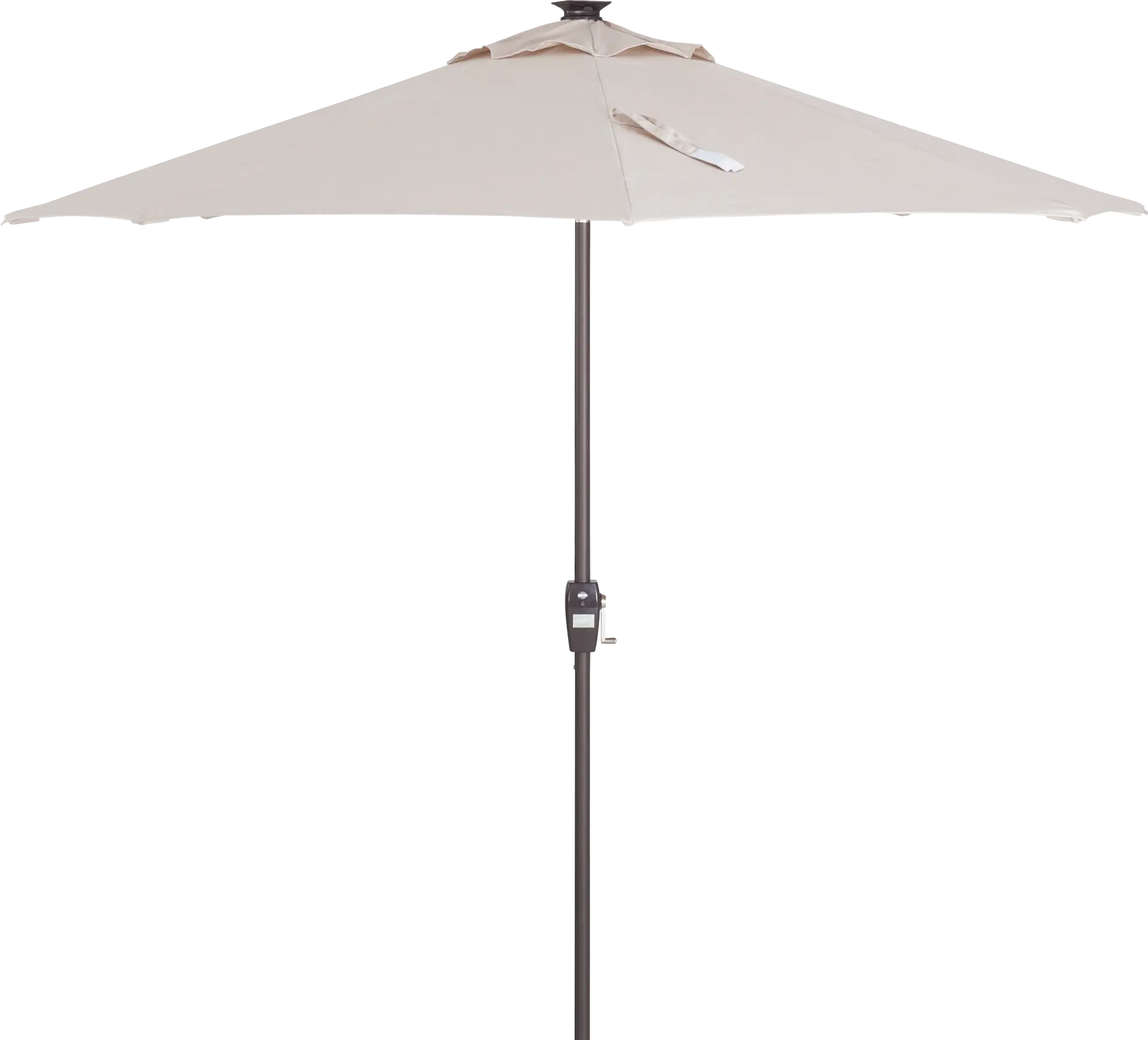 Della Luna Bronze Finish 9' Octagon Flax Outdoor Lighted Umbrella