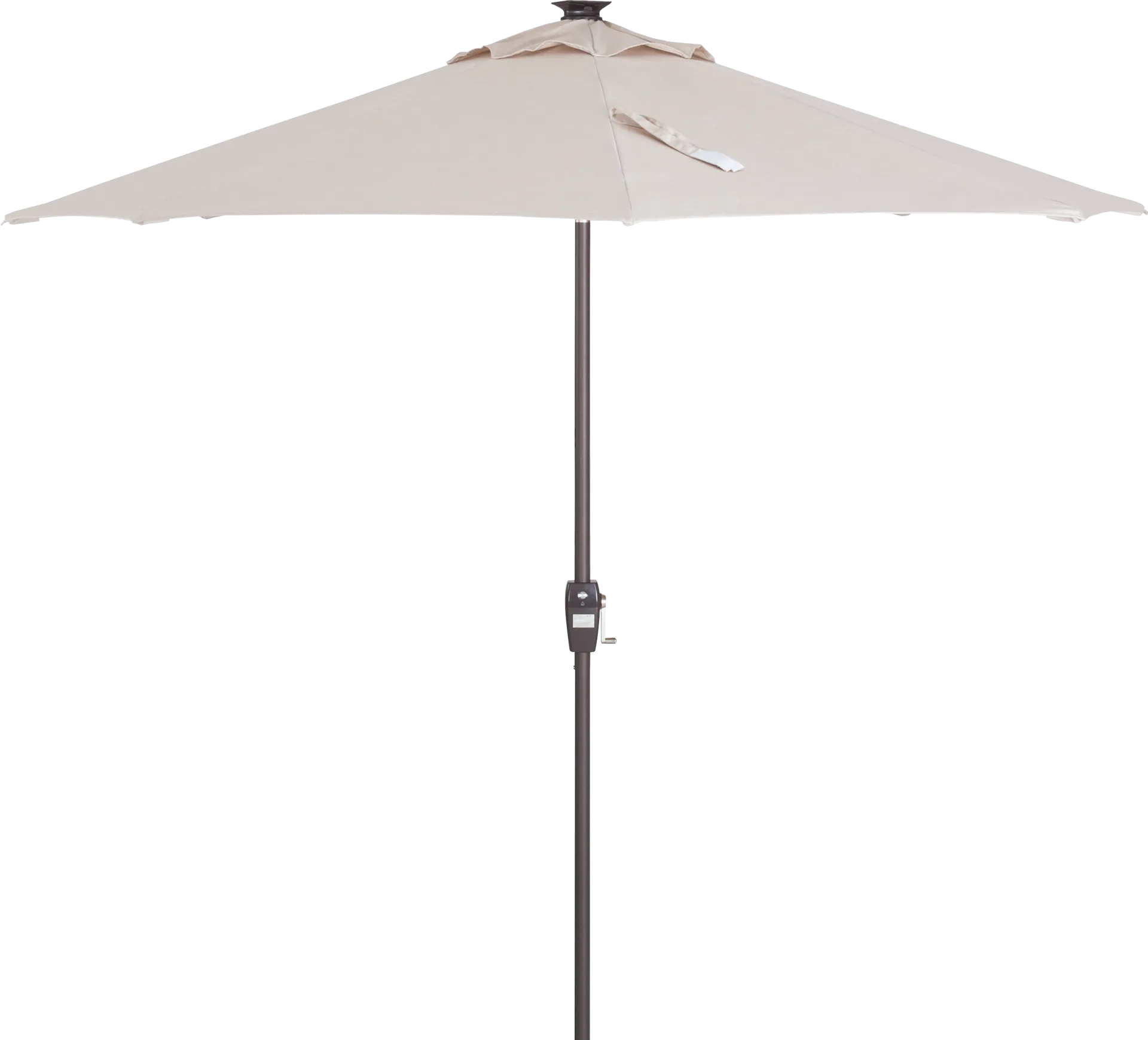 Della Luna Bronze Finish 9' Octagon Flax Outdoor Lighted Umbrella - Image 1