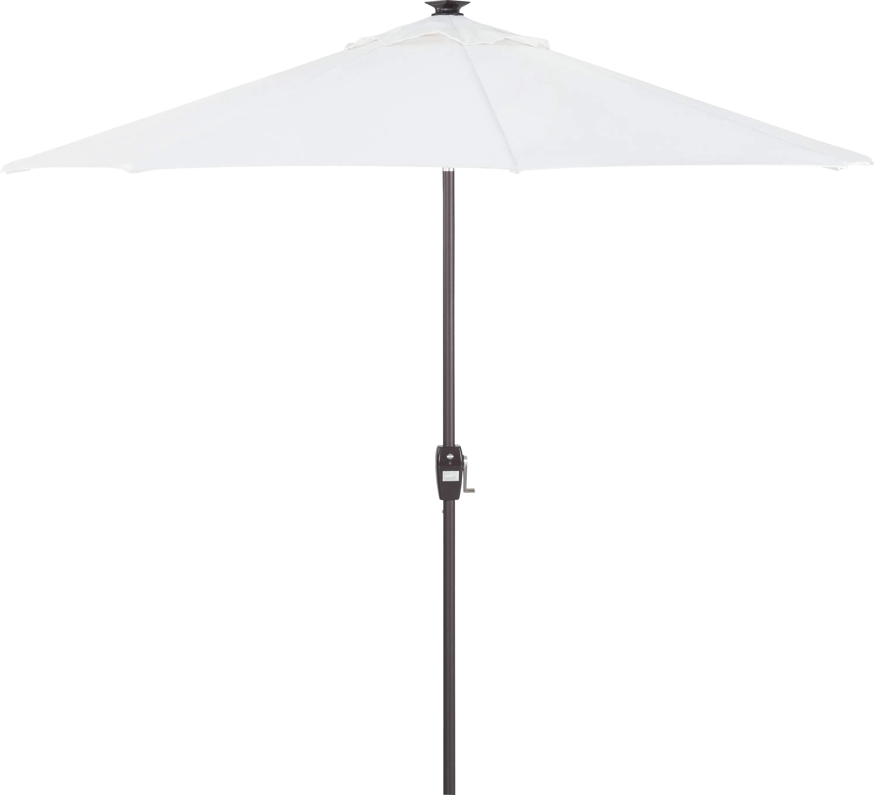 Della Luna Bronze Finish 9' Octagon Natural Outdoor Lighted Umbrella - Thumbnail - Image 1