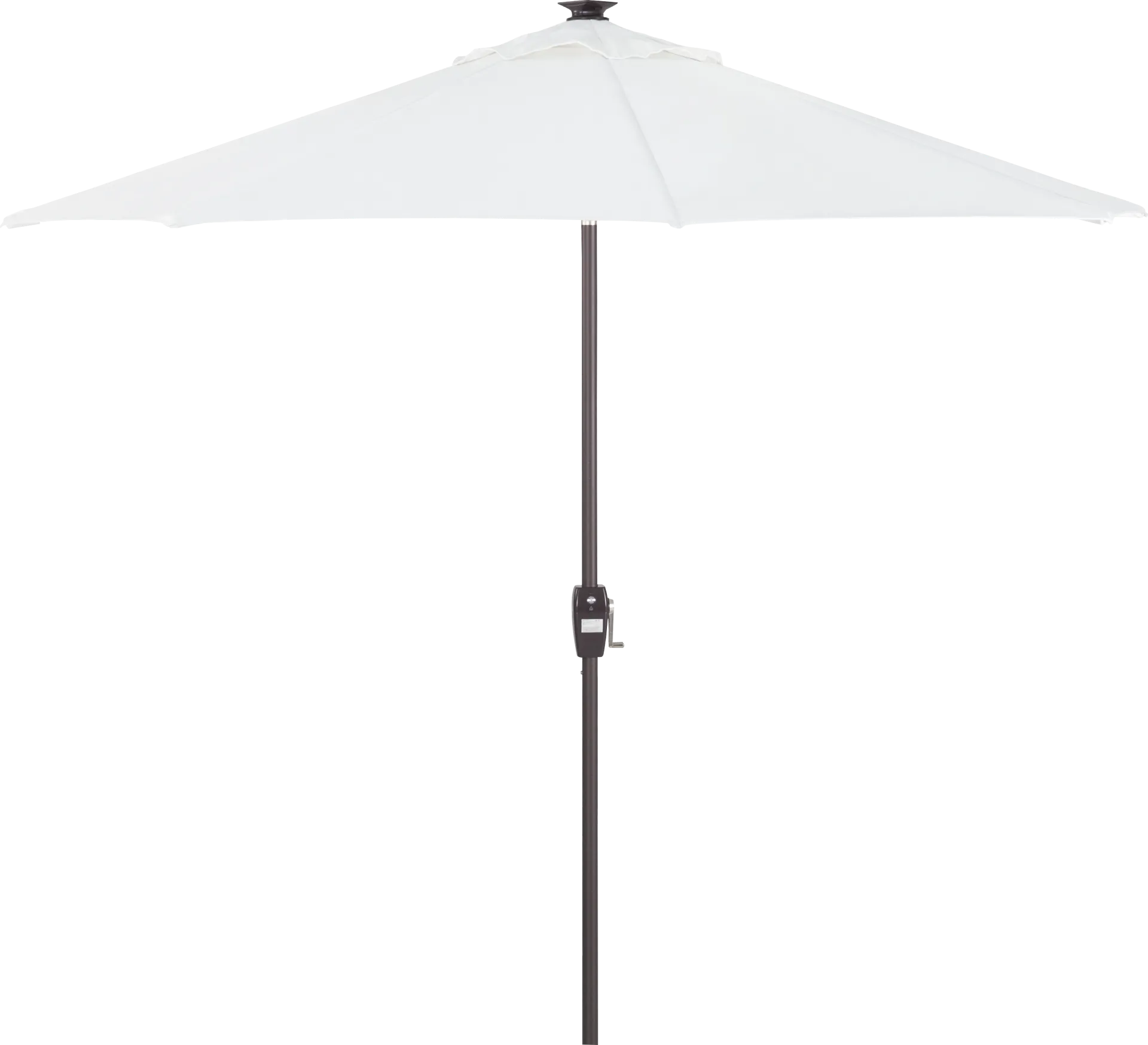Della Luna Bronze Finish 9' Octagon Natural Outdoor Lighted Umbrella - Image 1