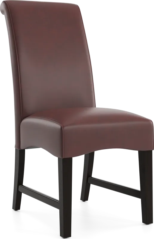 Watercolor Burgundy Upholstered Side Chair