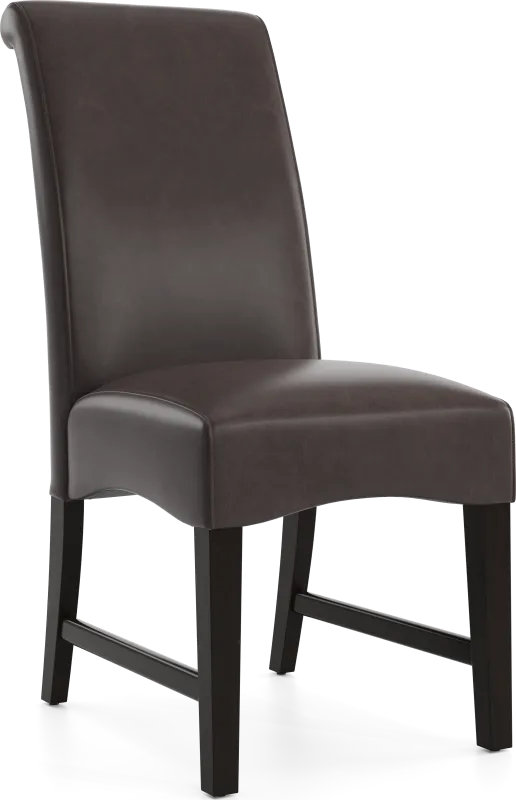 Watercolor Chocolate Upholstered Side Chair