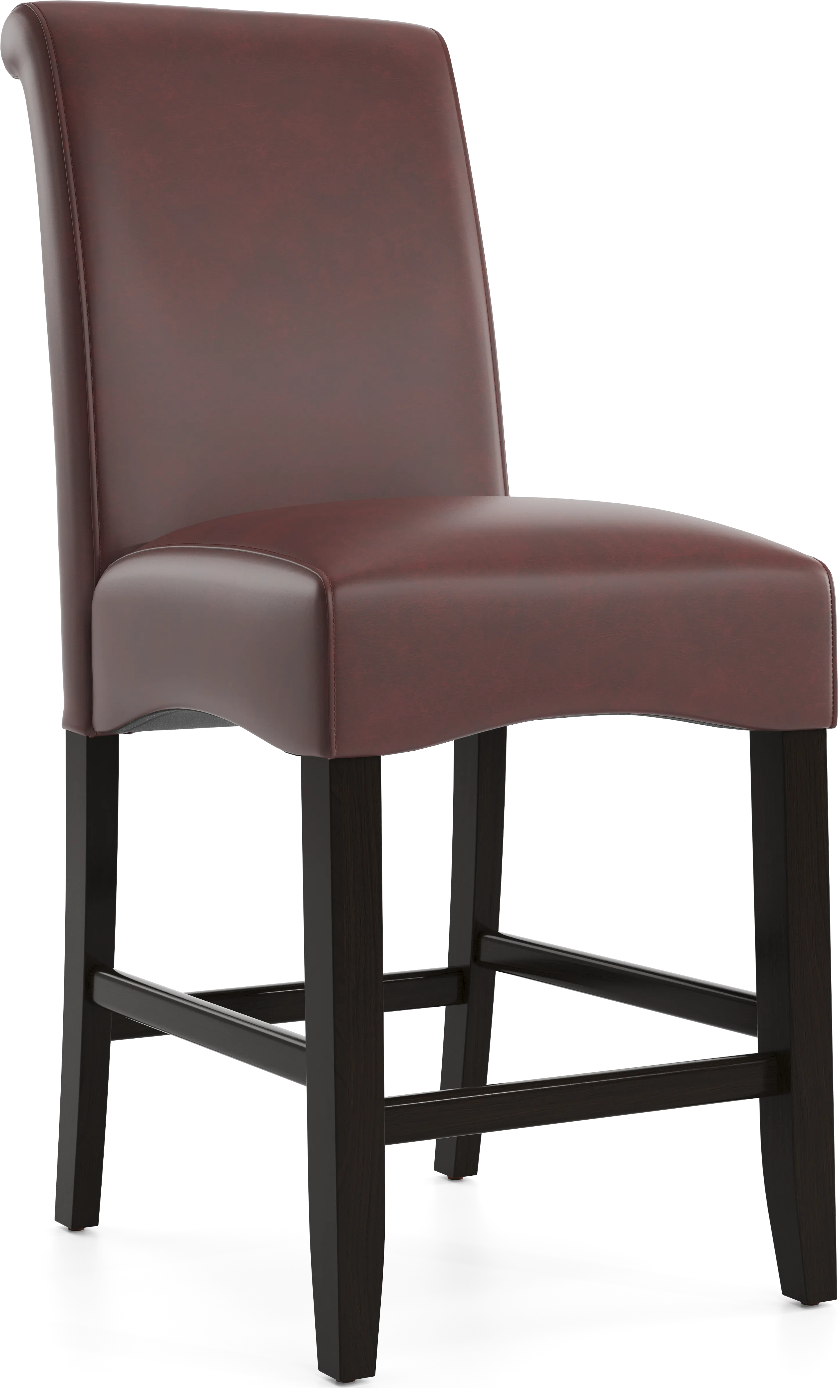 Watercolor Burgundy Upholstered Stool - Thumbnail - Image 1