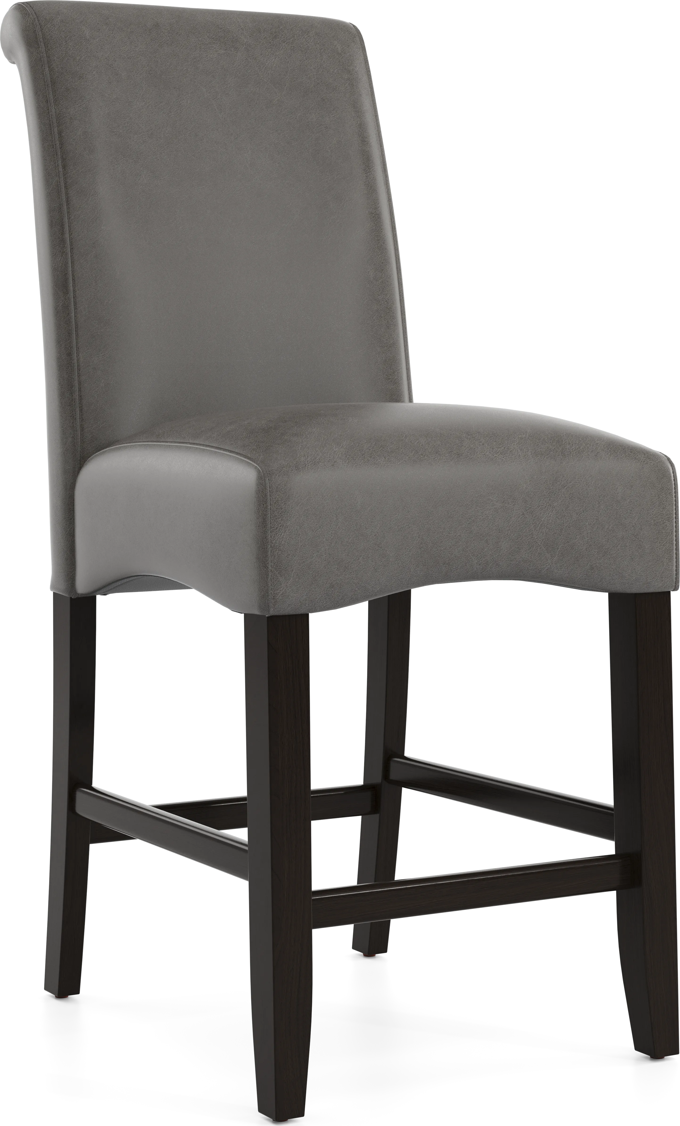 Ciara Espresso 5 Pc 54" Round Counter Height Dining Room with Gray Stools - Thumbnail - Image 4
