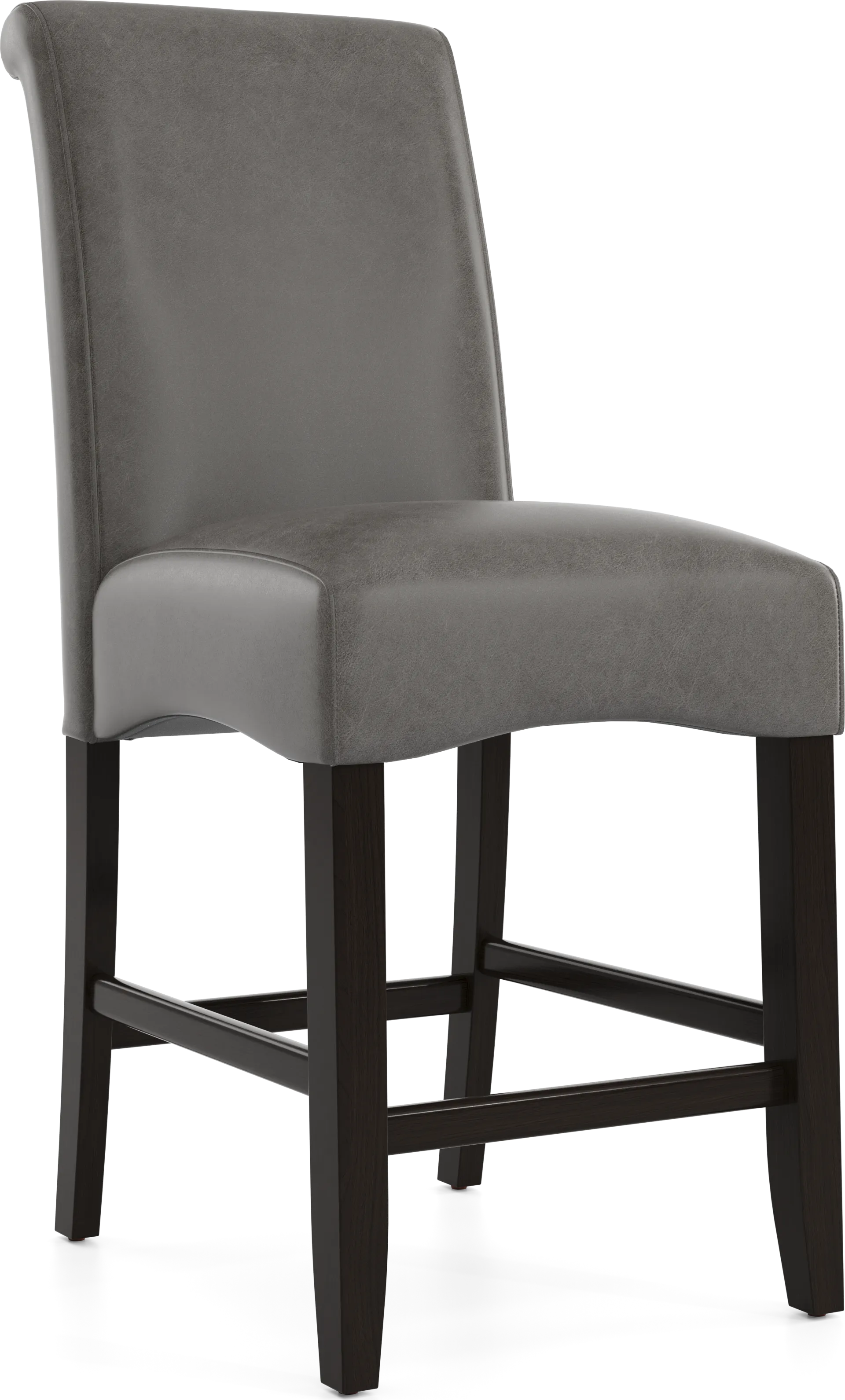 Ciara Espresso 5 Pc 54" Round Counter Height Dining Room with Gray Stools - Image 4