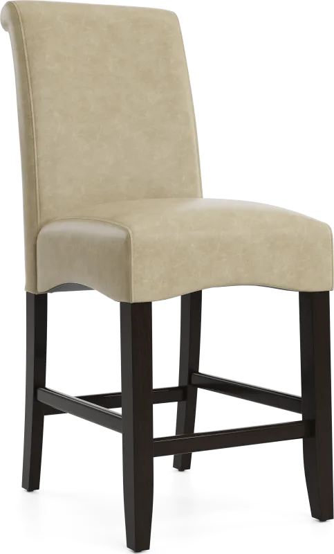 Watercolor Champagne Upholstered Stool