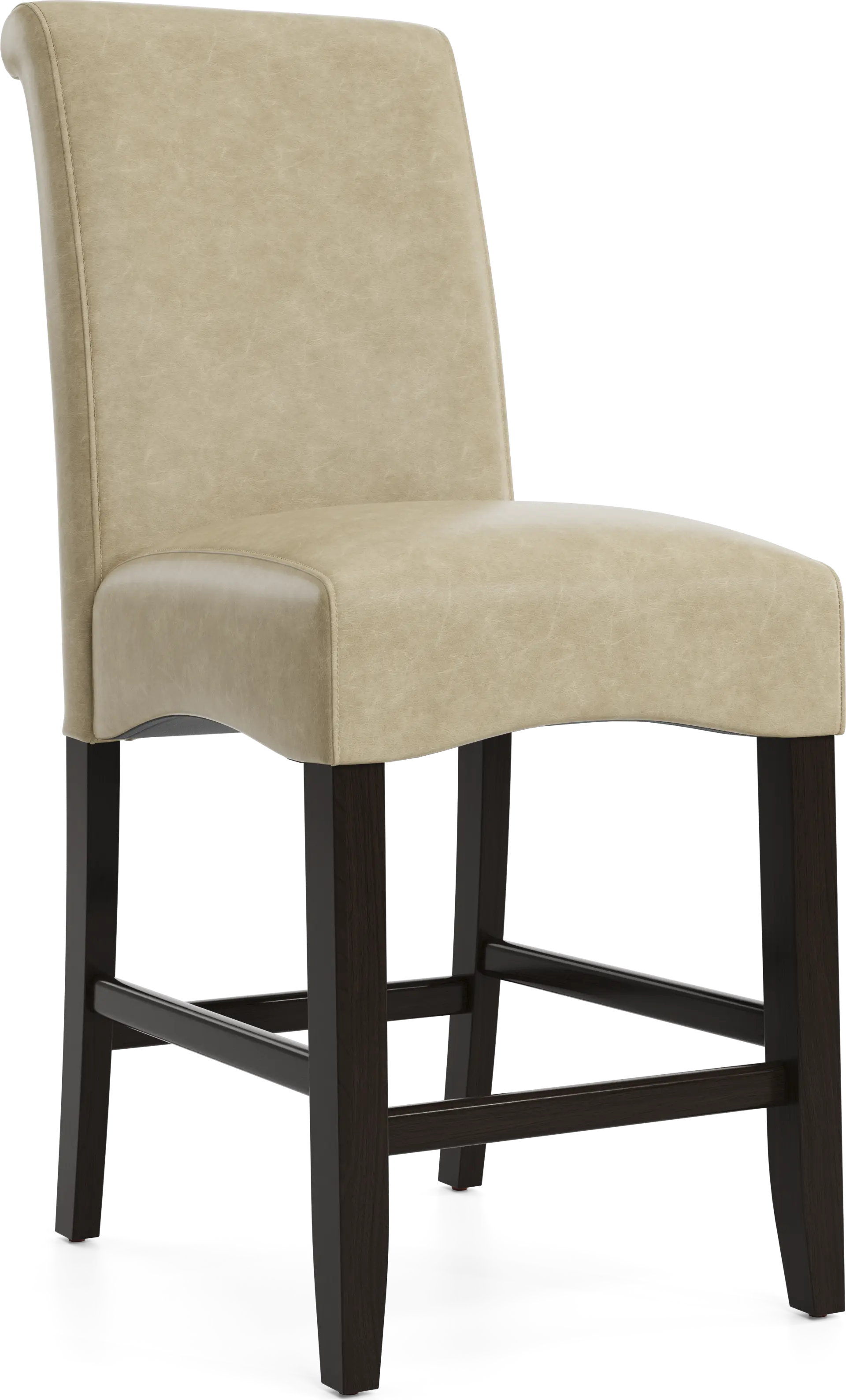 Watercolor Champagne Upholstered Stool