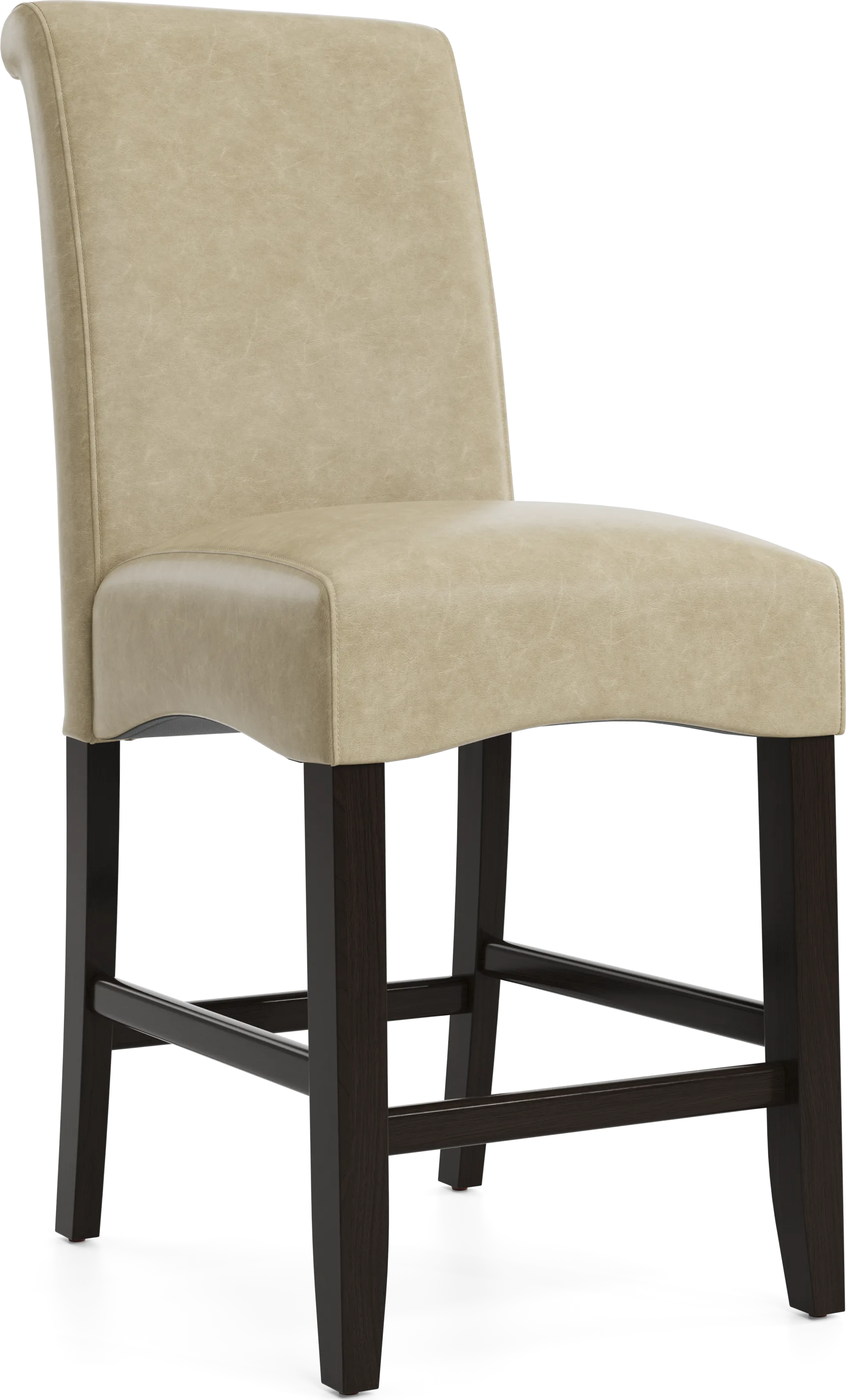 Watercolor Champagne Upholstered Stool - Image 1