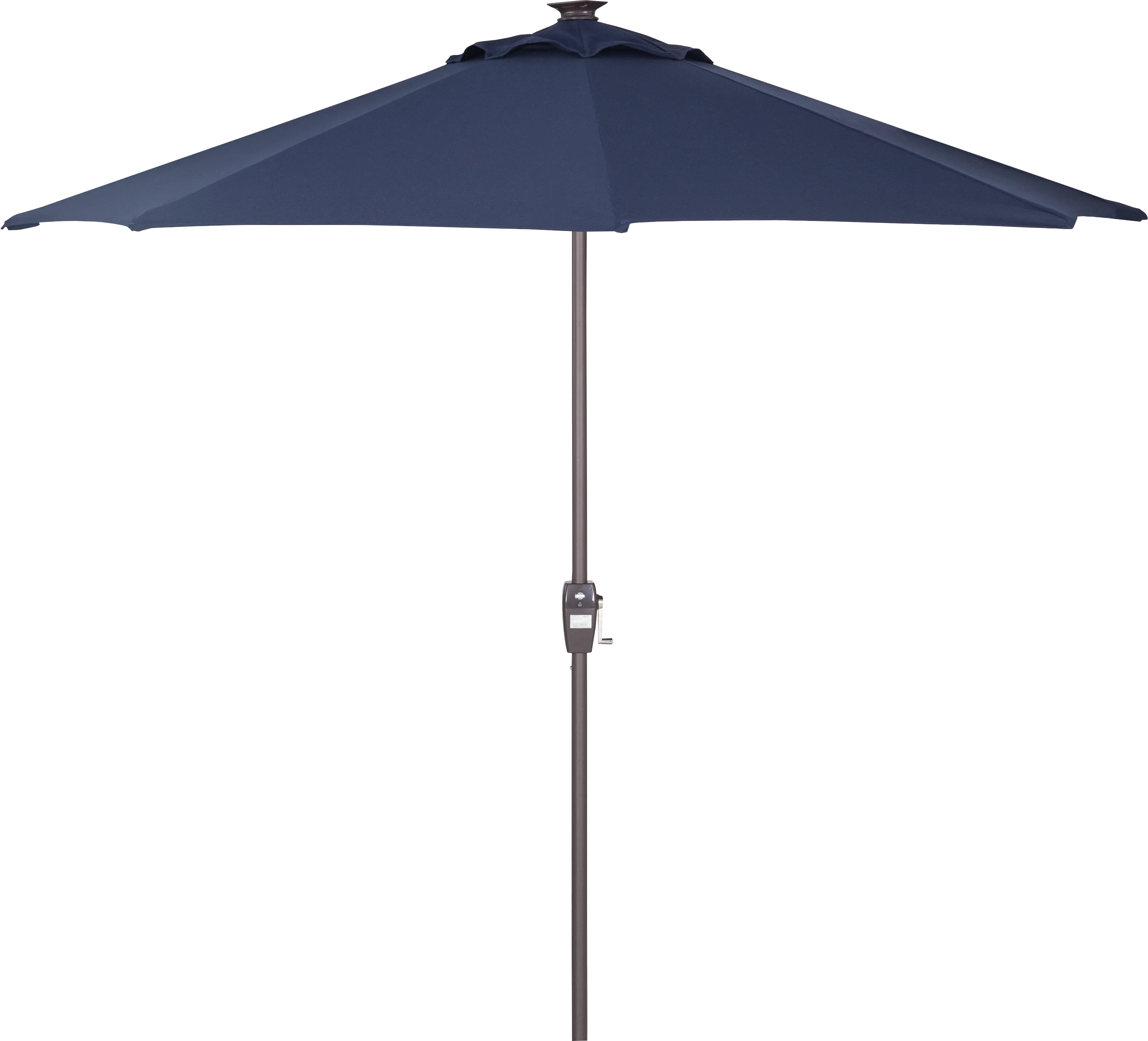 Della Luna Bronze Finish 9' Octagon Navy Outdoor Lighted Umbrella - Thumbnail - Image 1