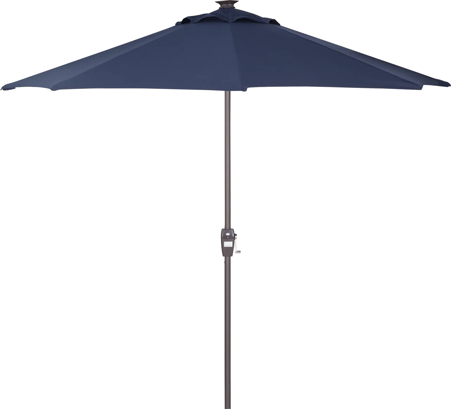Della Luna Bronze Finish 9' Octagon Navy Outdoor Lighted Umbrella