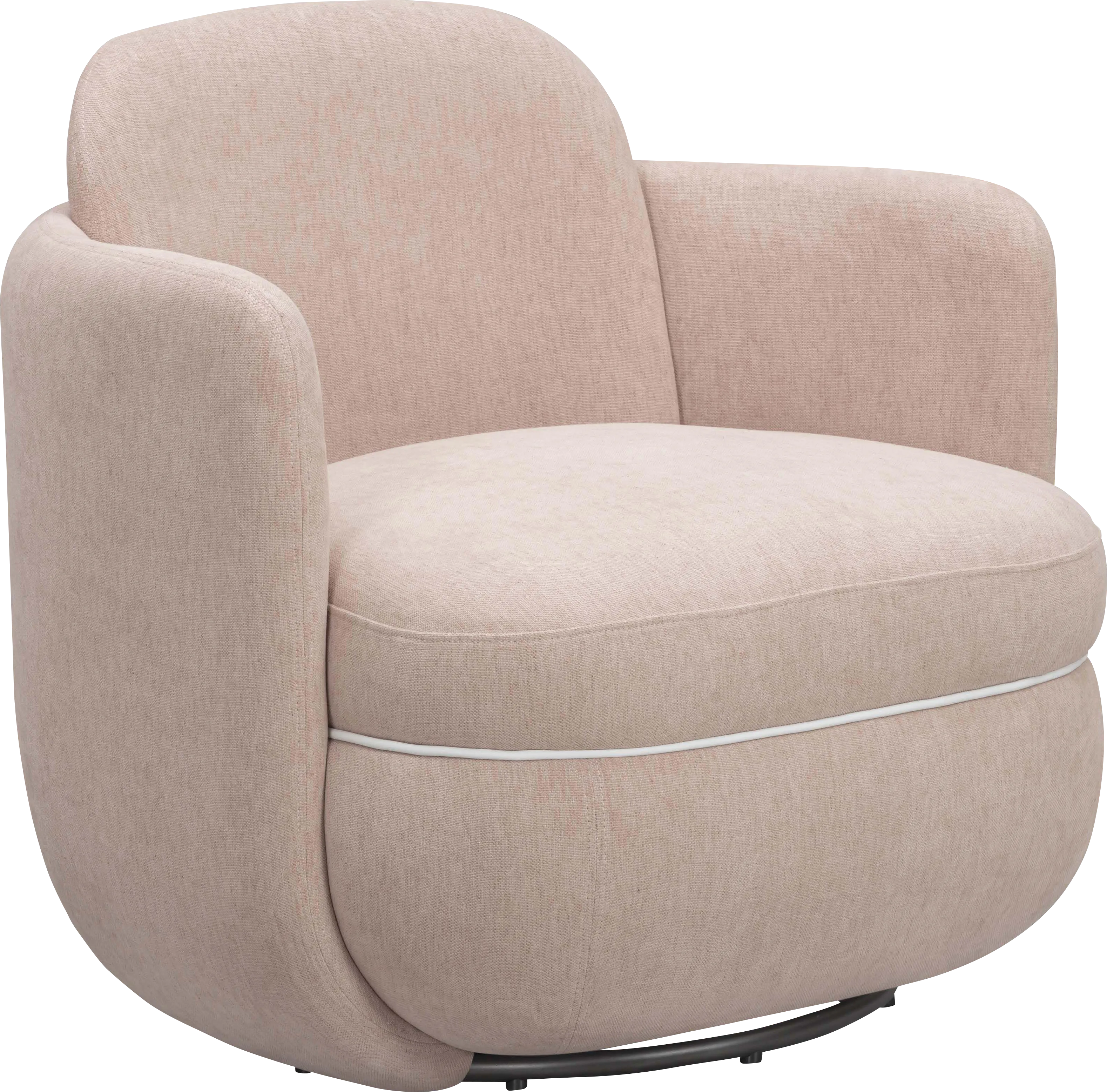 Avishan Pink Swivel Accent Chair - Thumbnail - Image 1