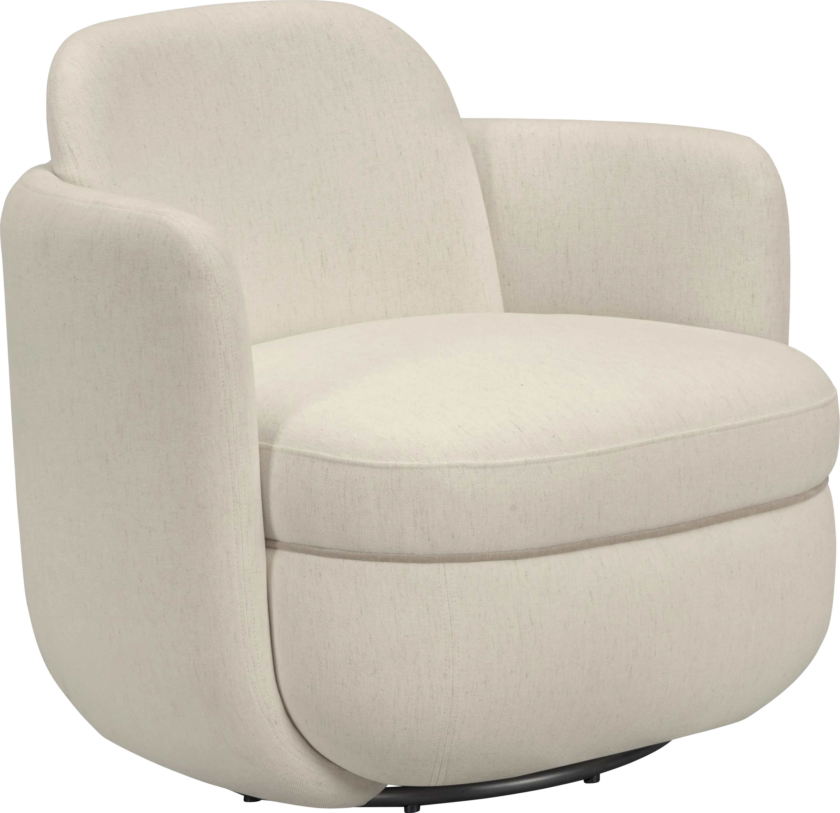 Avishan Cream Swivel Accent Chair - Thumbnail - Image 1
