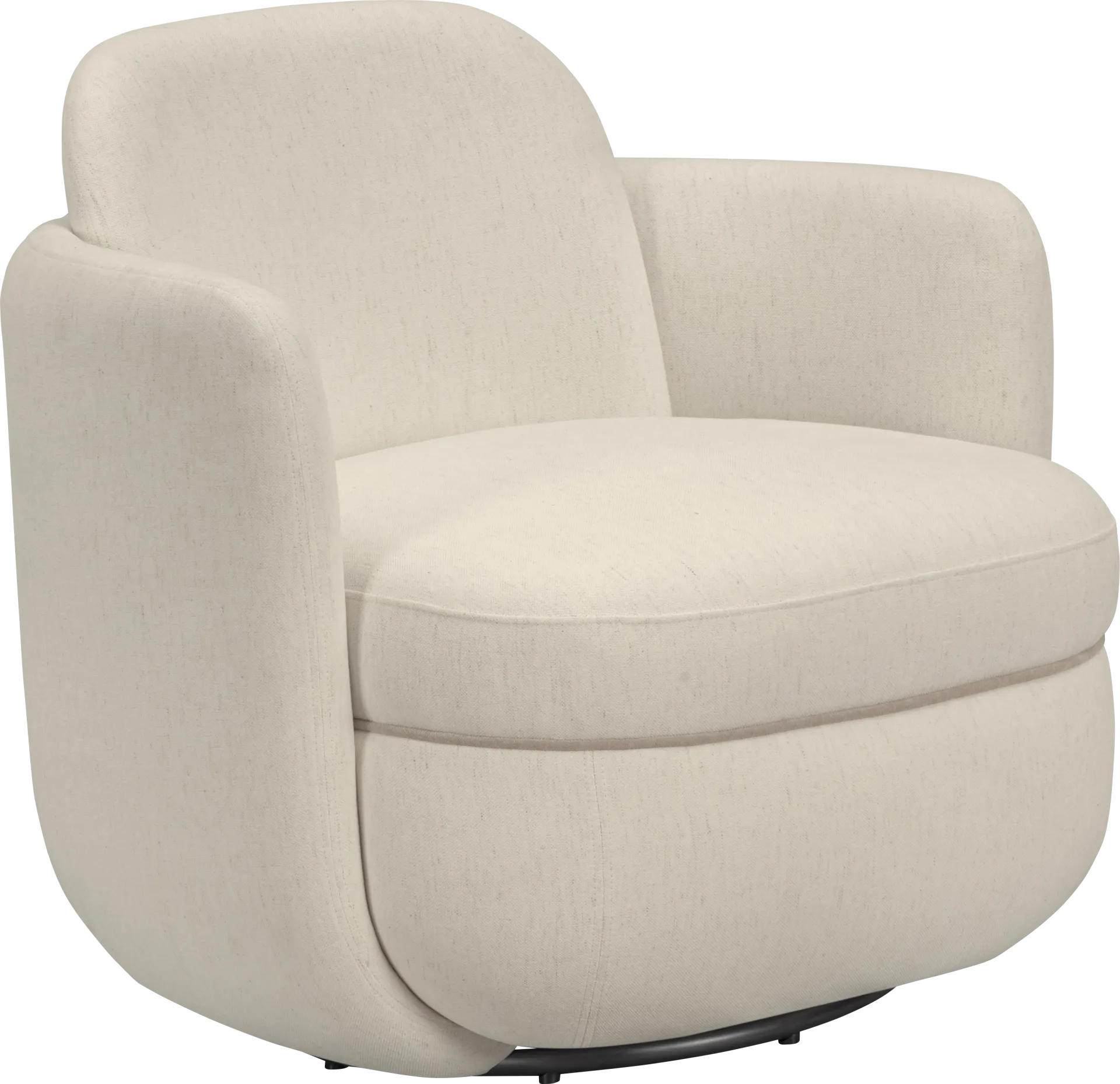 Avishan Cream Swivel Accent Chair - Image 1