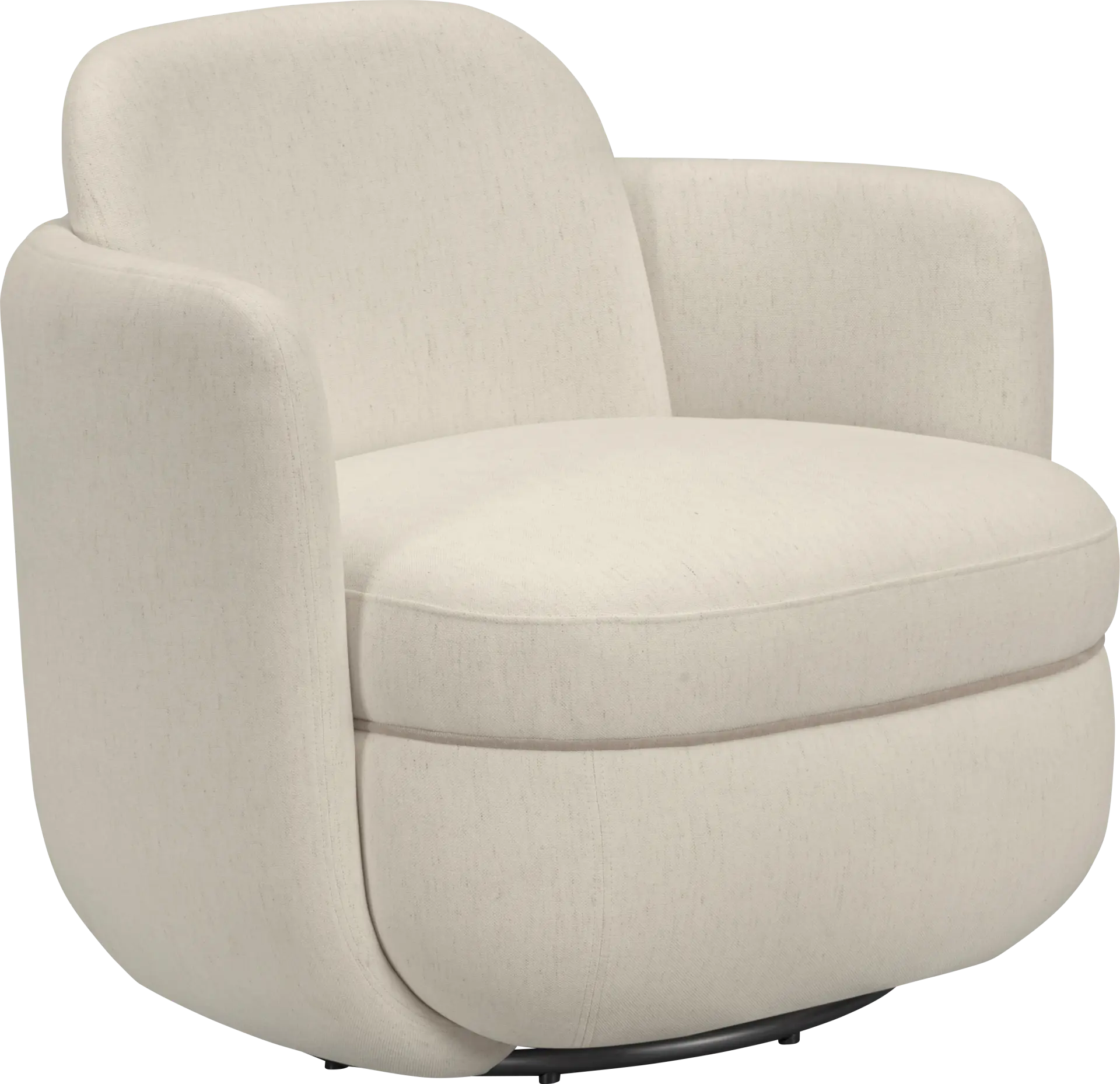 Avishan Cream Swivel Accent Chair