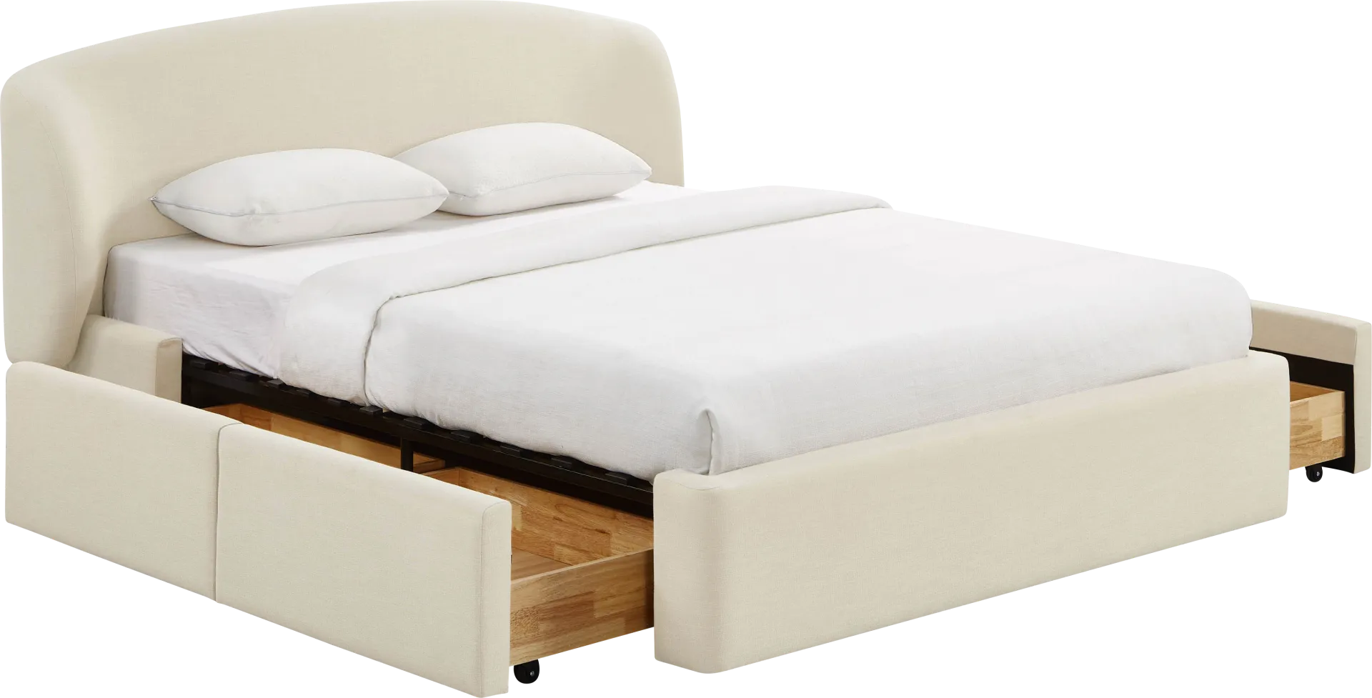 Owlair Cream Queen Bed - Image 1