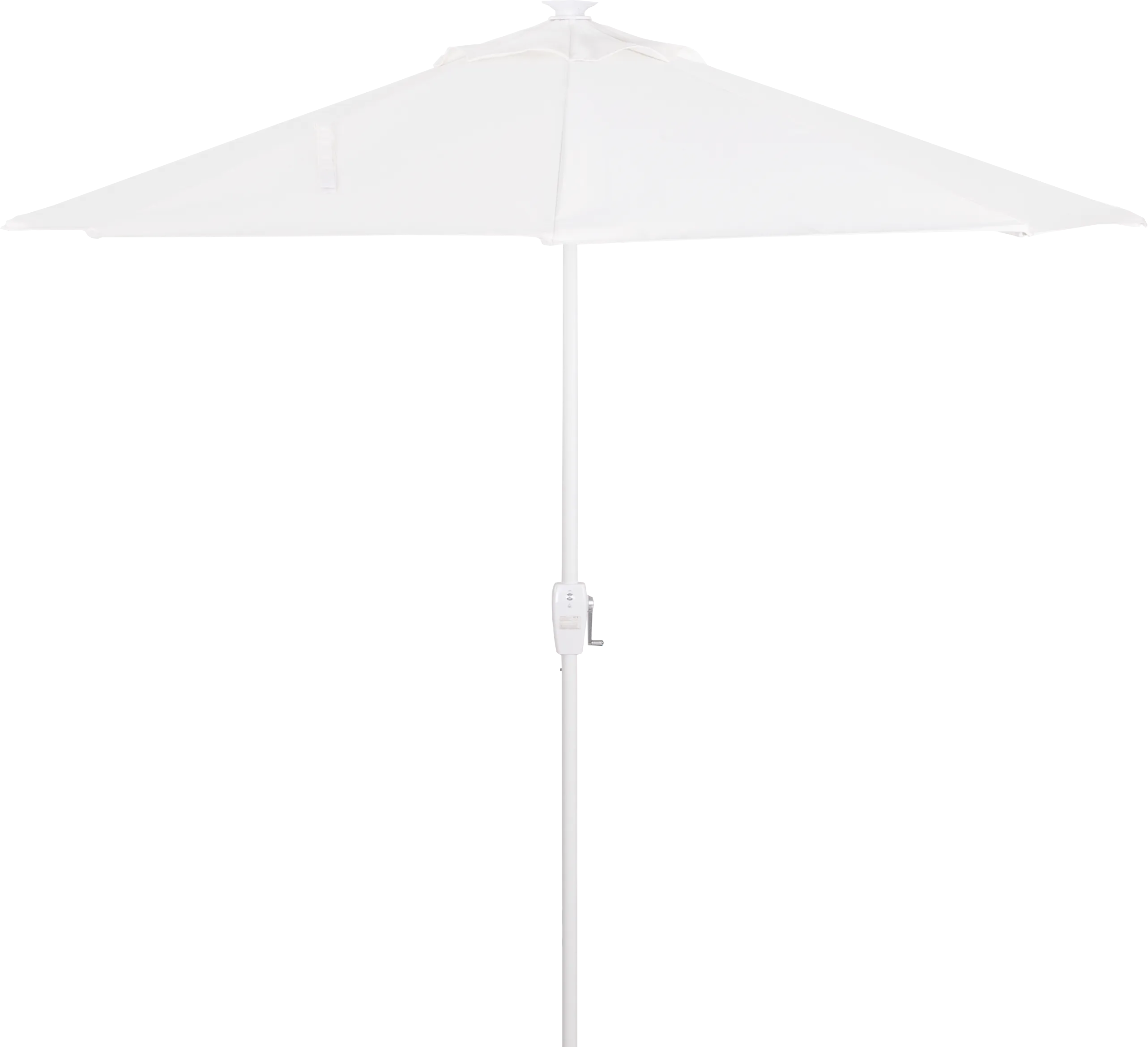 Della Luna White Finish 9' Octagon Natural Outdoor Lighted Umbrella - Thumbnail - Image 1