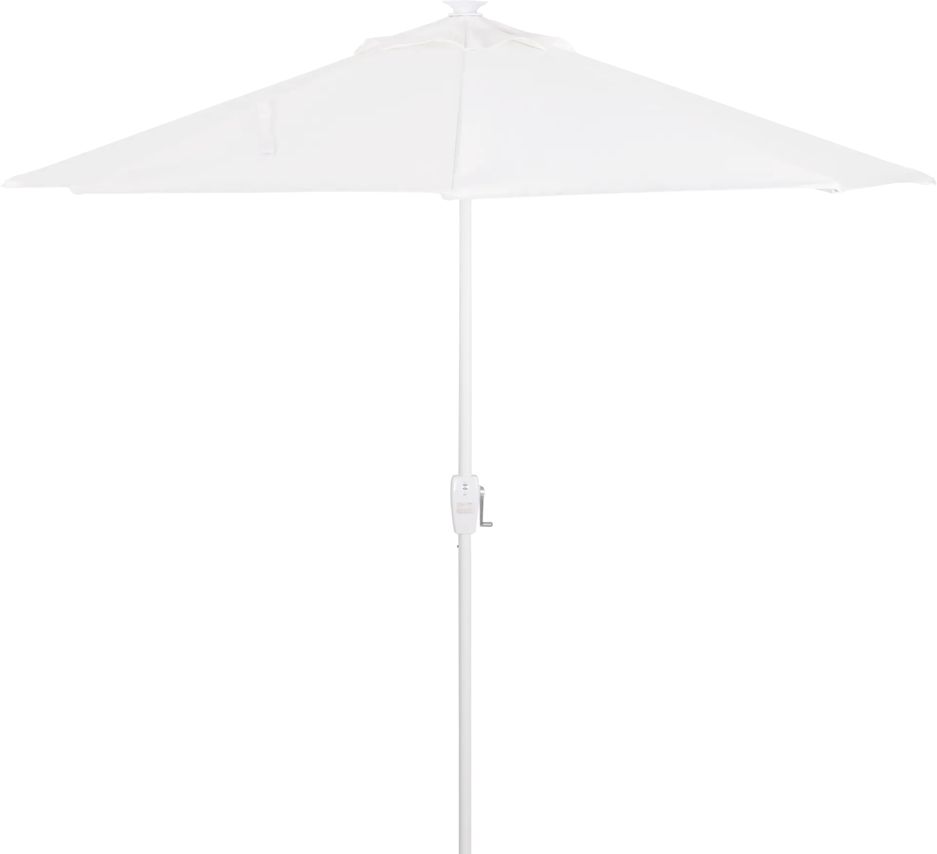 Della Luna White Finish 9' Octagon Natural Outdoor Lighted Umbrella - Image 1