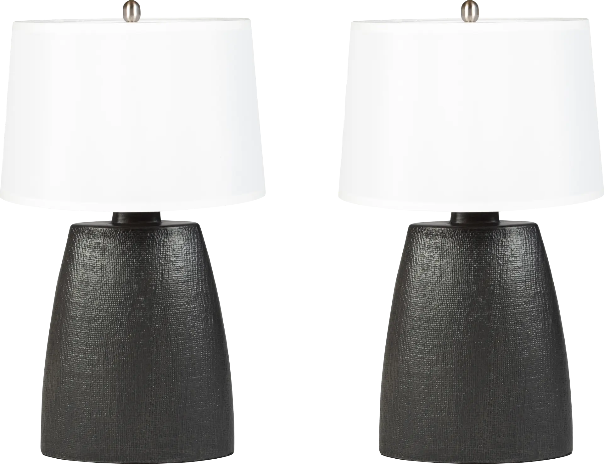 Tylena Black Table Lamp, Set of 2