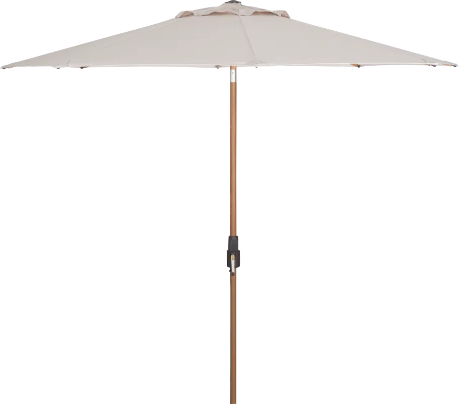 Mission Viejo Natural Finish 9' Octagon Flax Outdoor Umbrella