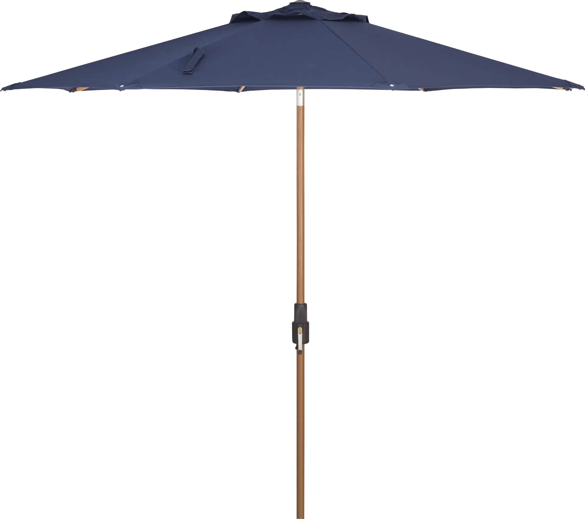 Mission Viejo Natural Finish 9' Octagon Navy Outdoor Umbrella