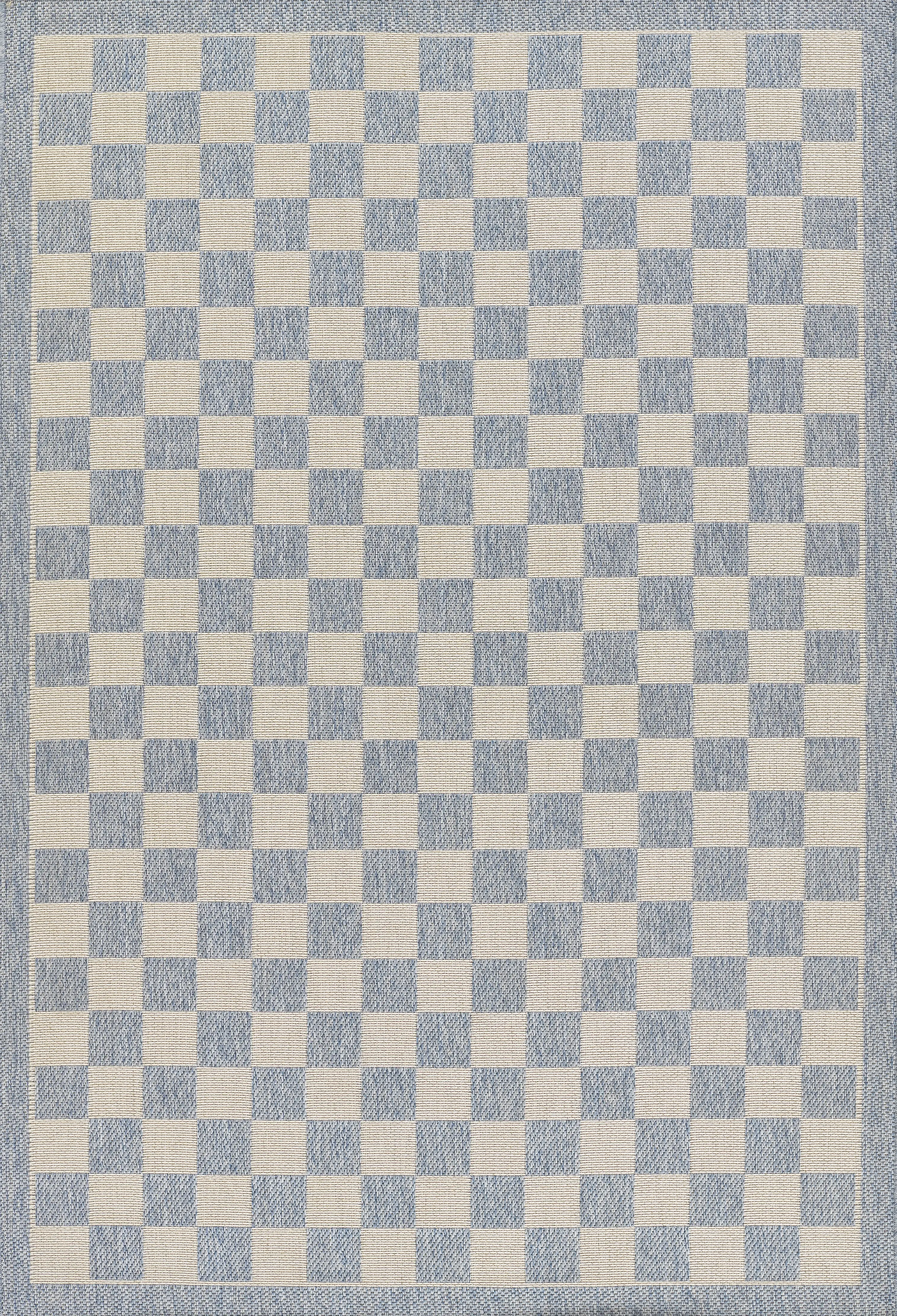 Palea Light Blue 5'3 x 7' Indoor Outdoor Rug - Thumbnail - Image 1