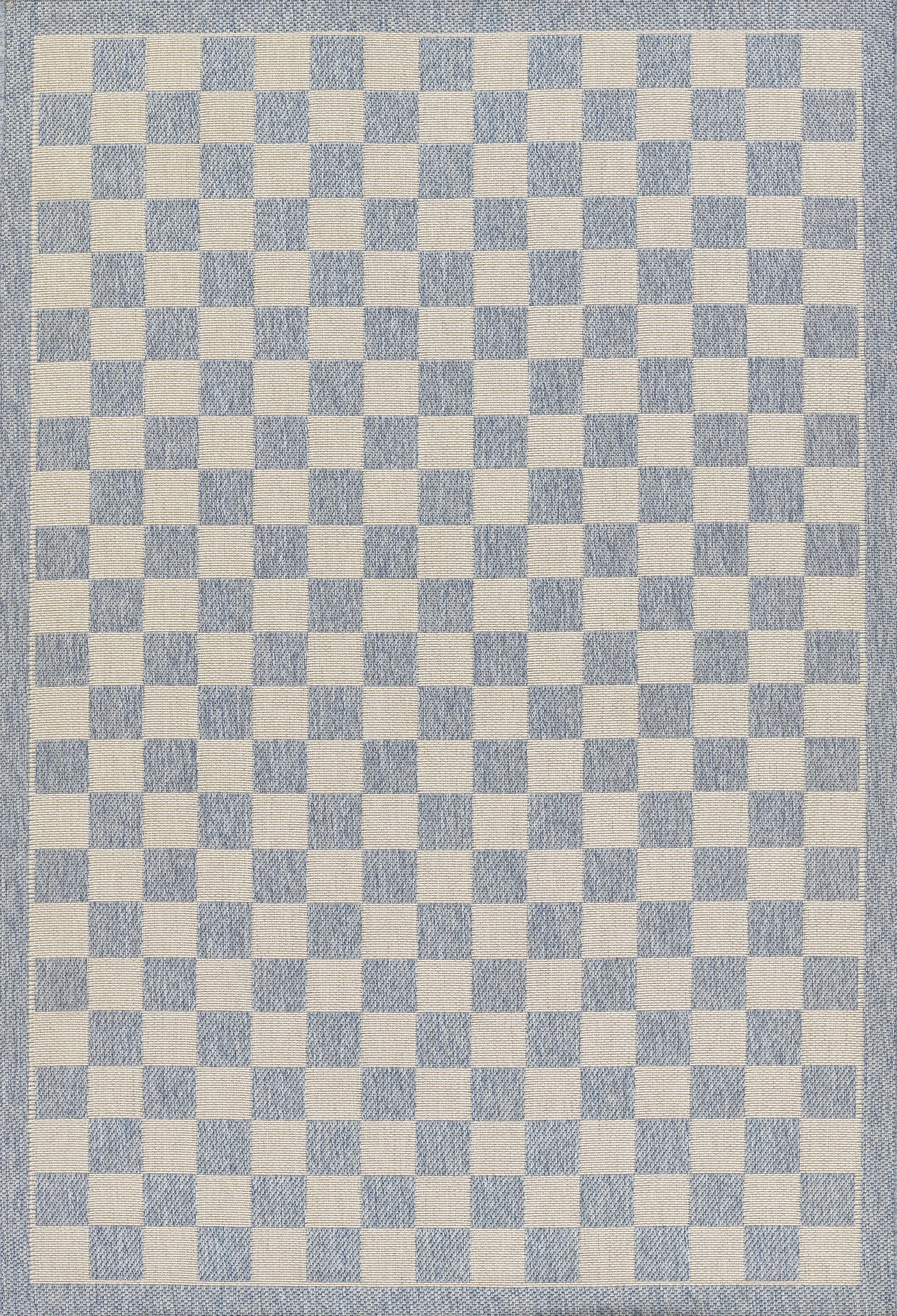 Palea Light Blue 5'3 x 7' Indoor Outdoor Rug - Image 1