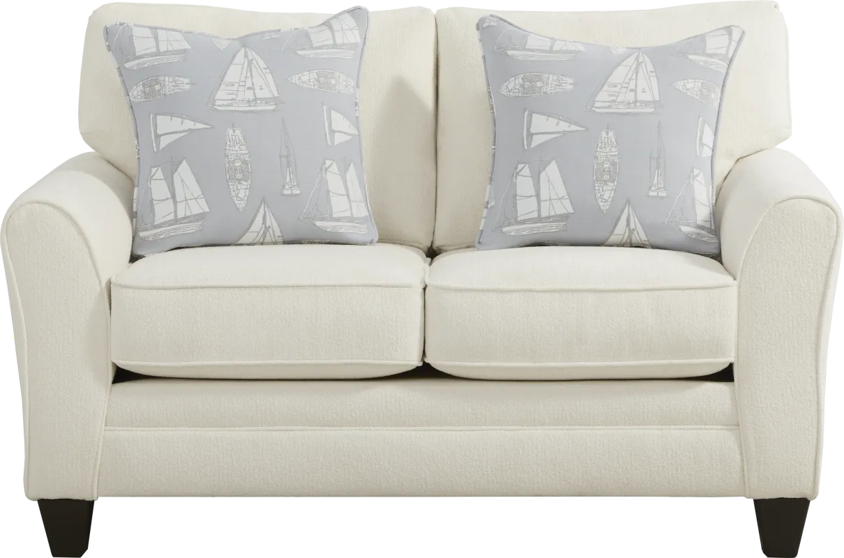 Eleanor White Loveseat