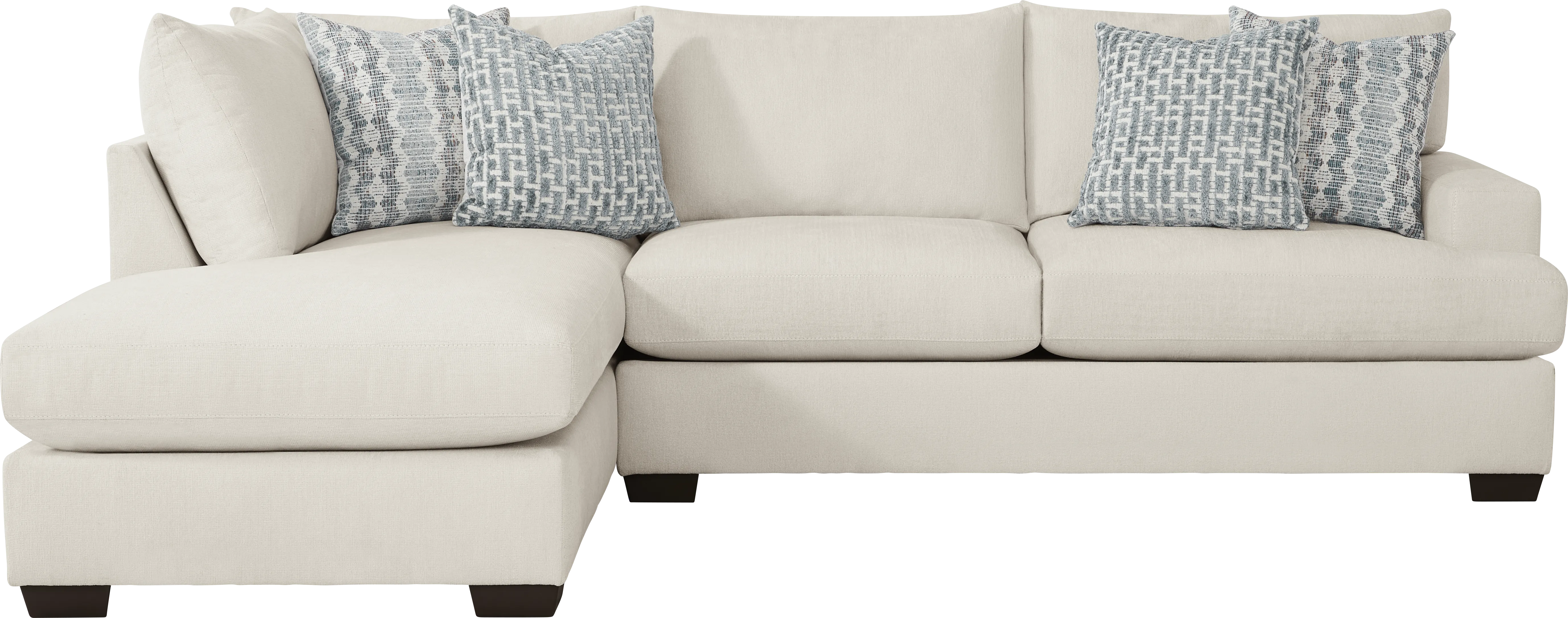 Cypress Street White 3 Pc Sectional Living Room - Thumbnail - Image 2