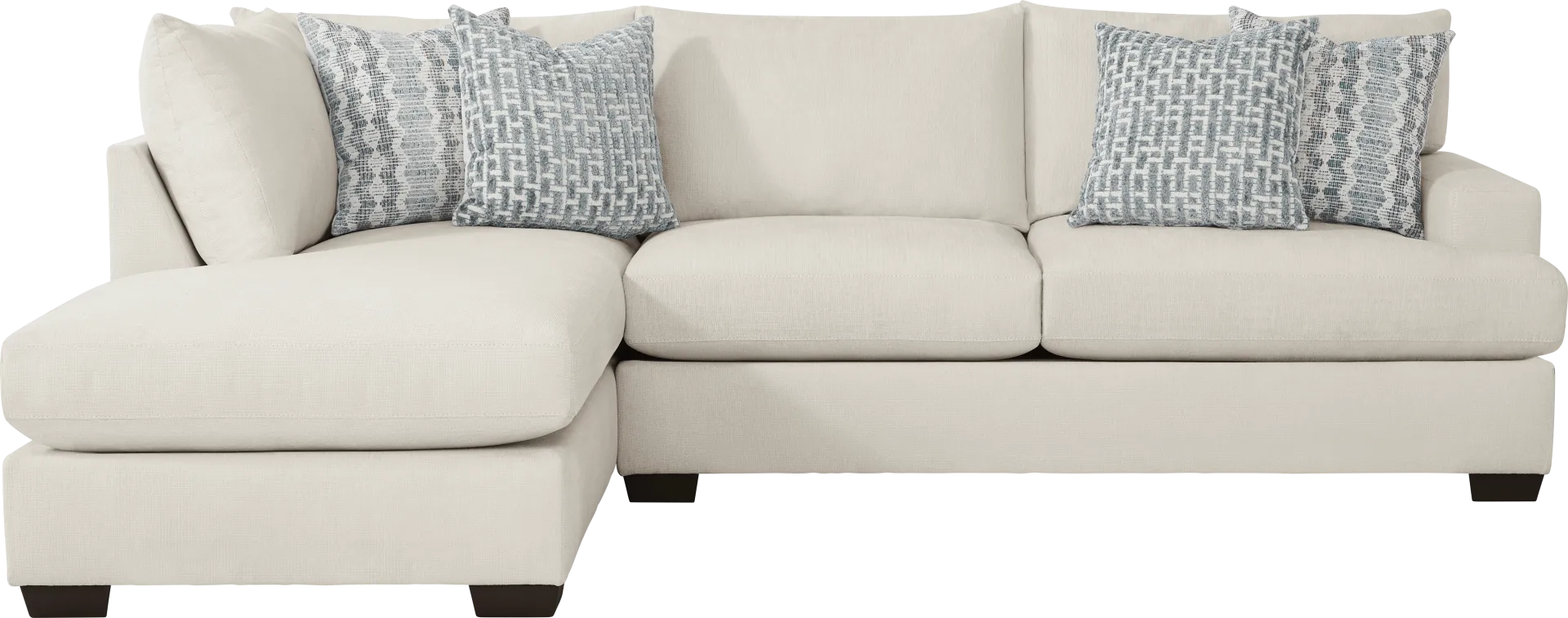 Cypress Street White 3 Pc Sectional Living Room - Image 2