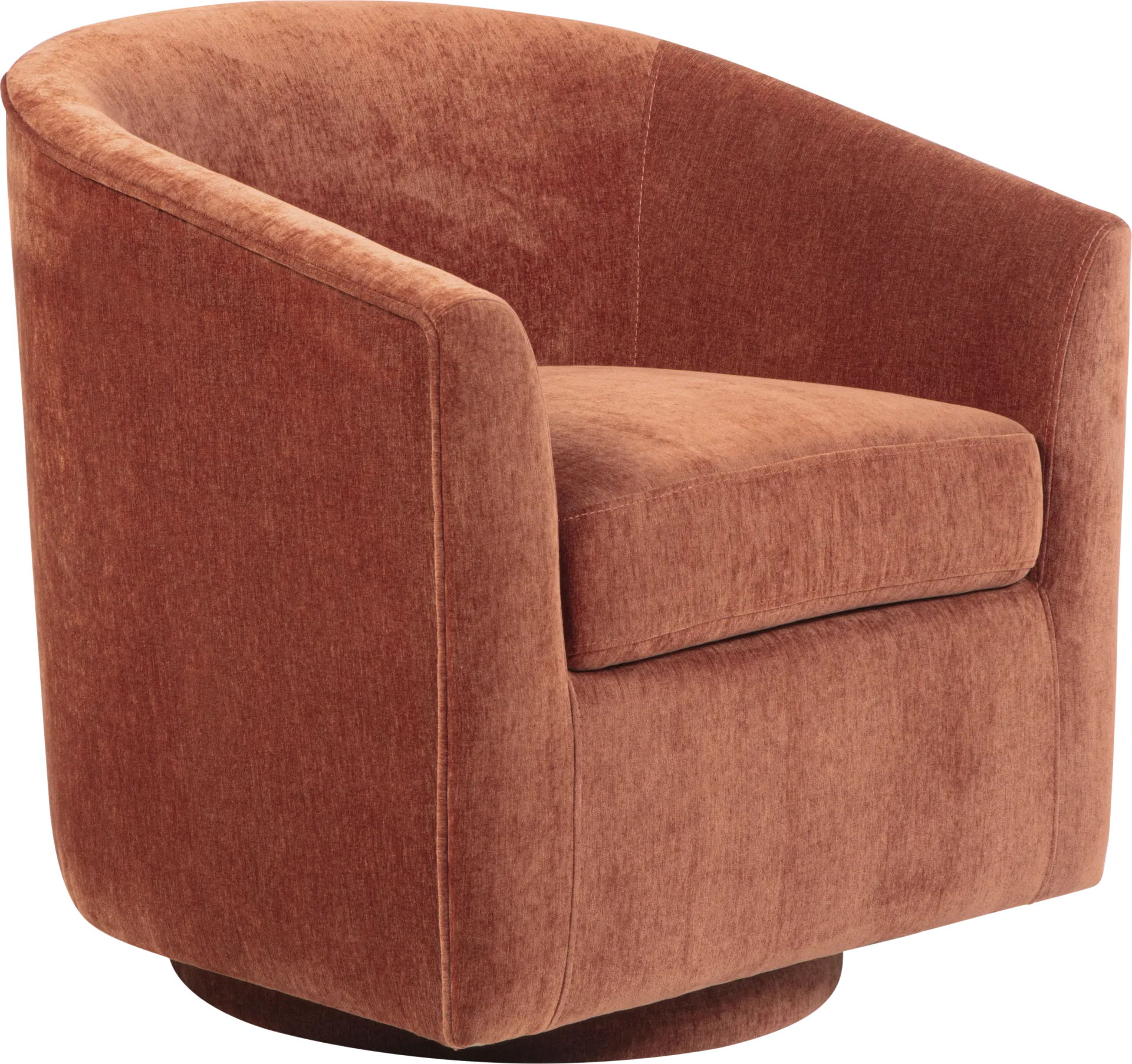 Mikaela Rust Swivel Accent Chair - Image 1