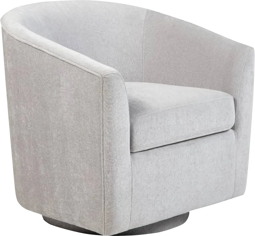Mikaela Silver Swivel Accent Chair - Thumbnail - Image 1
