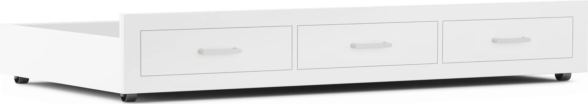 Kids Modern Colors White Twin Storage Trundle