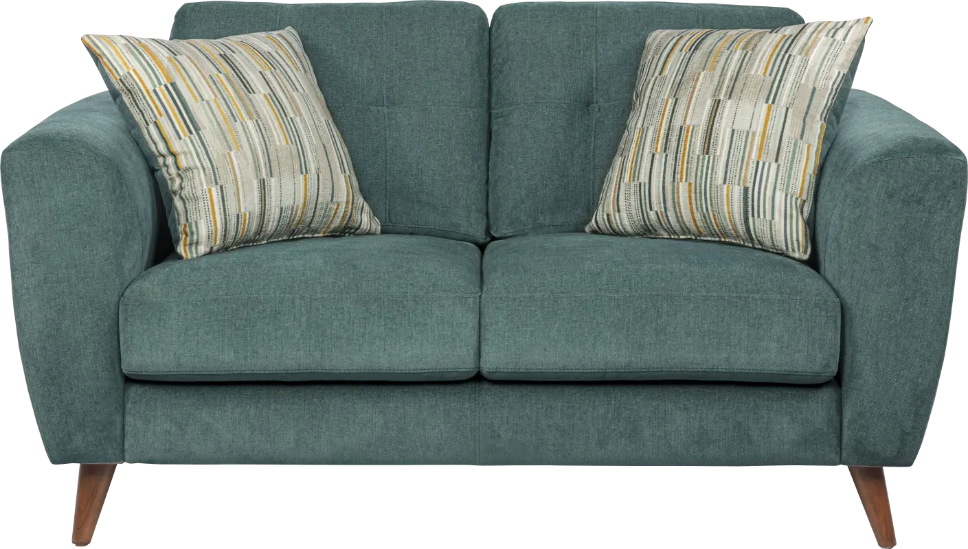 Market Row Teal Loveseat