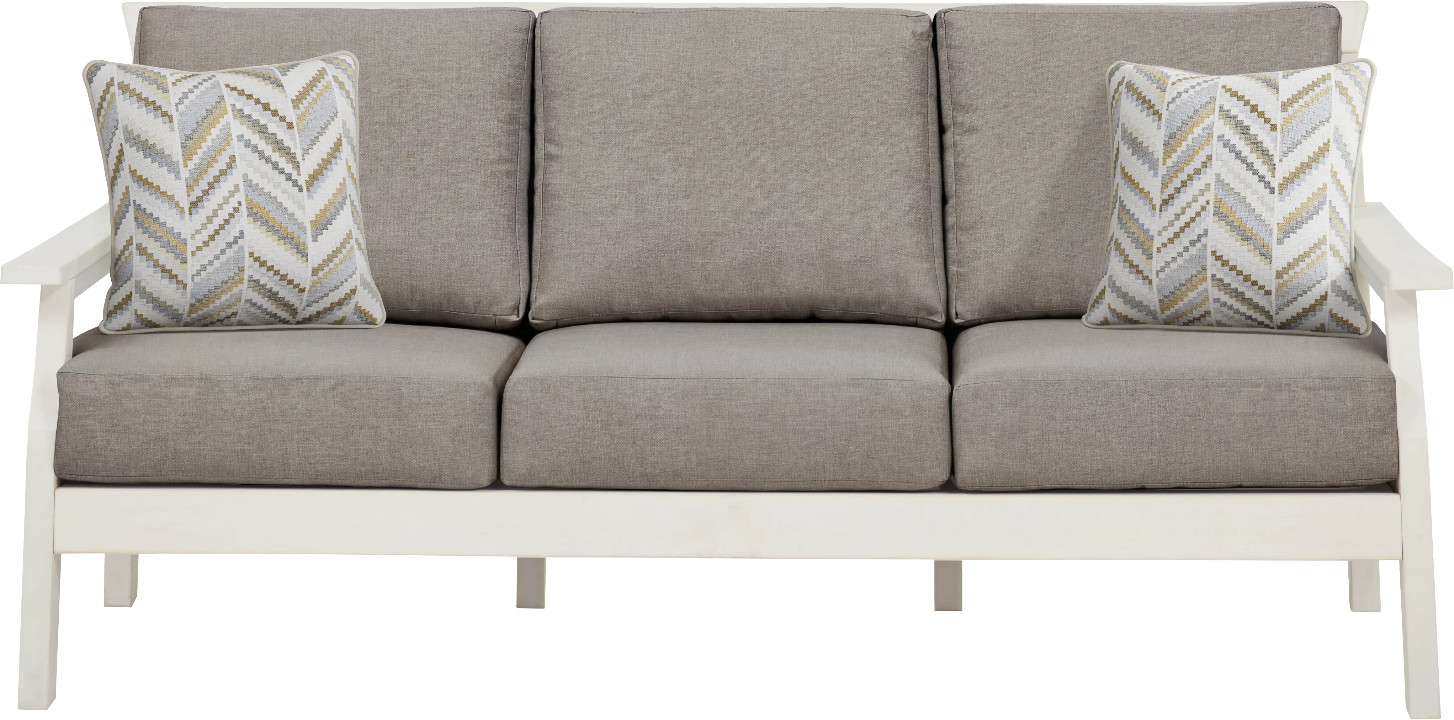 Eastlake White 4 Pc Outdoor Seating Set with Mushroom Cushions - Thumbnail - Image 2