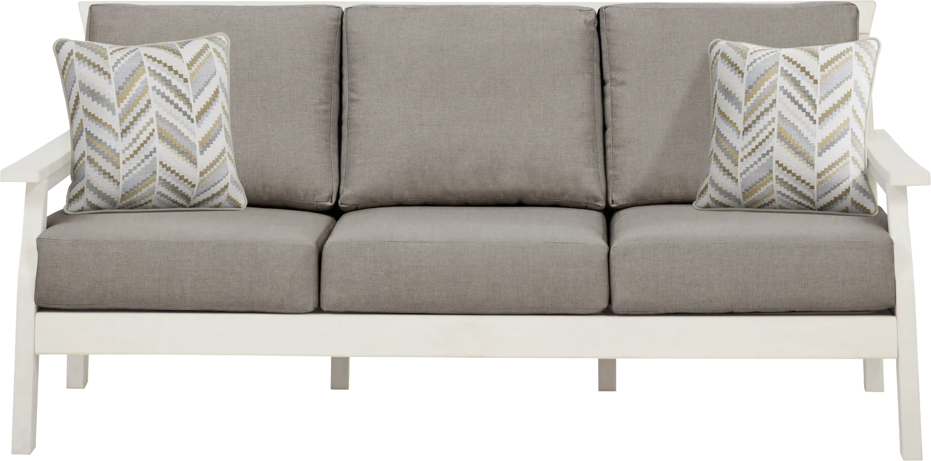 Eastlake White 4 Pc Outdoor Seating Set with Mushroom Cushions - Image 2