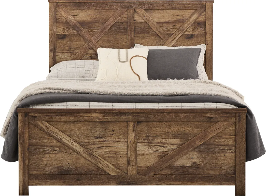Glen Oaks Brown 3 Pc Queen Panel Bed
