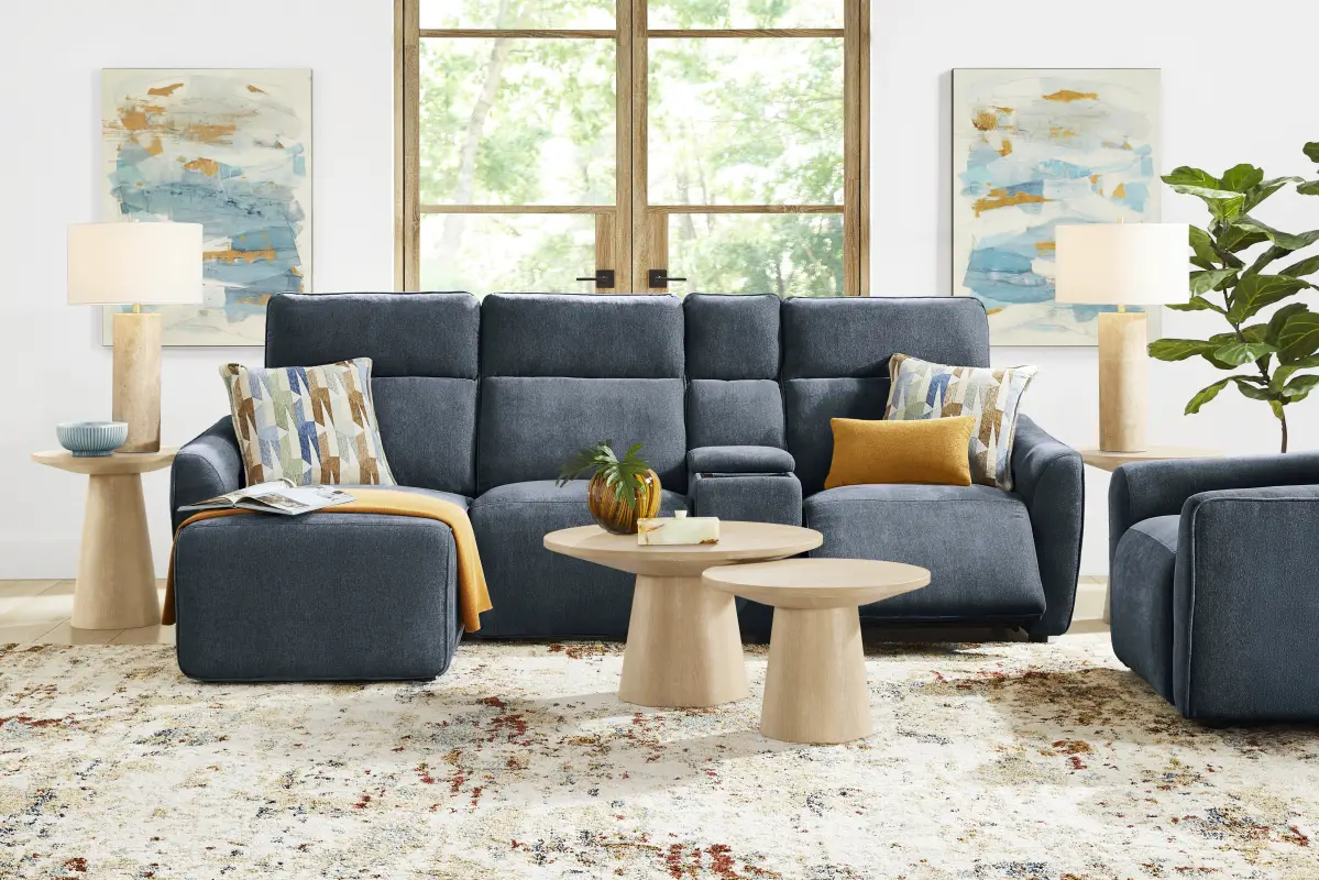 Tremont Indigo 4 Pc Power Reclining Sectional