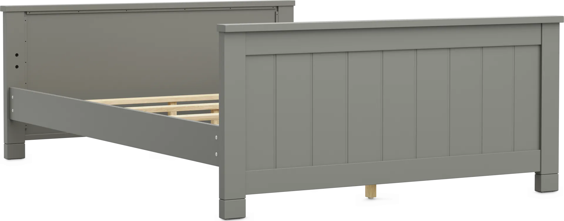 Kids Cottage Colors 2.0 Gray Full Low Profile Bed - Image 1