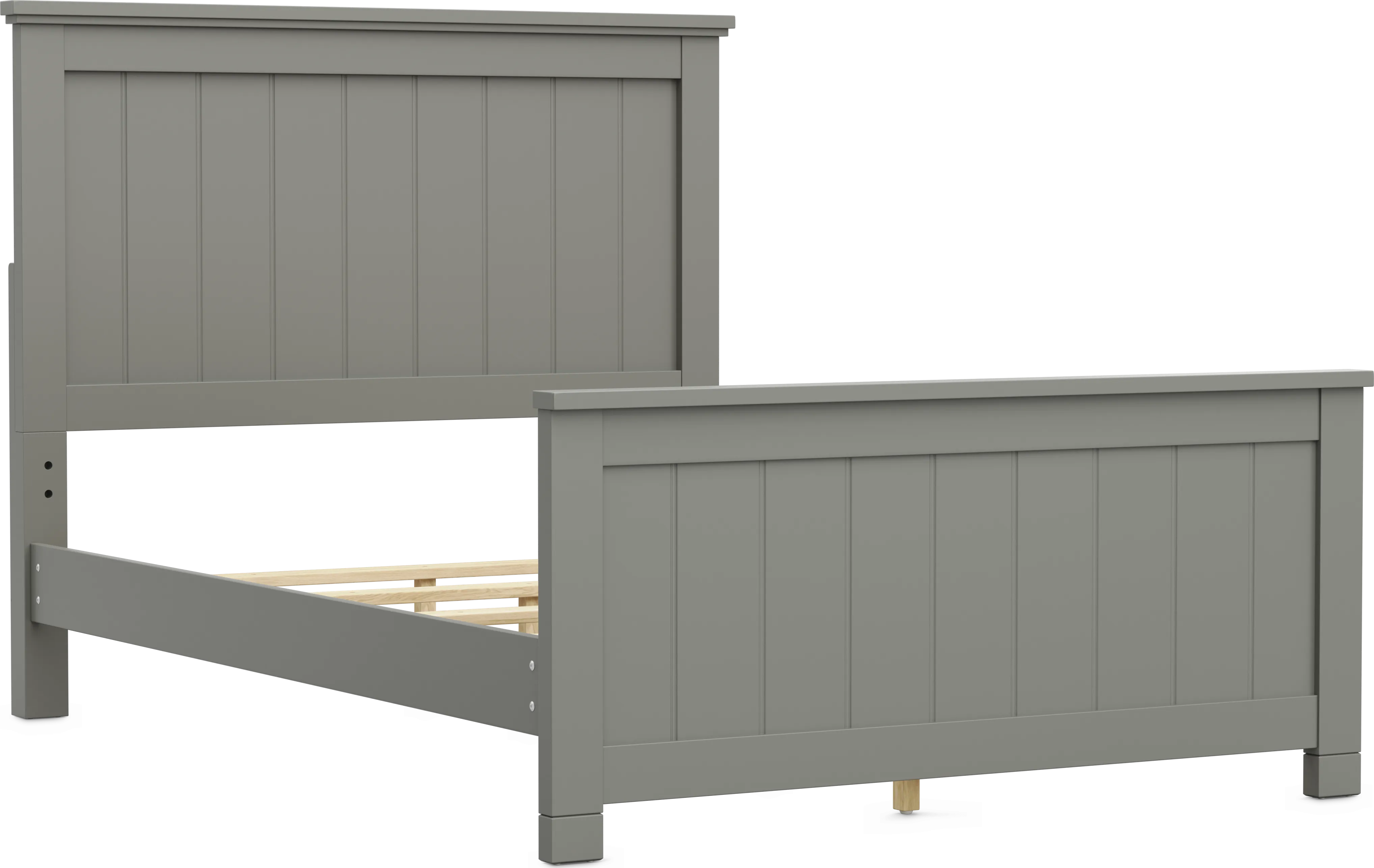 Kids Cottage Colors 2.0 Gray Full Panel Bed - Thumbnail - Image 1