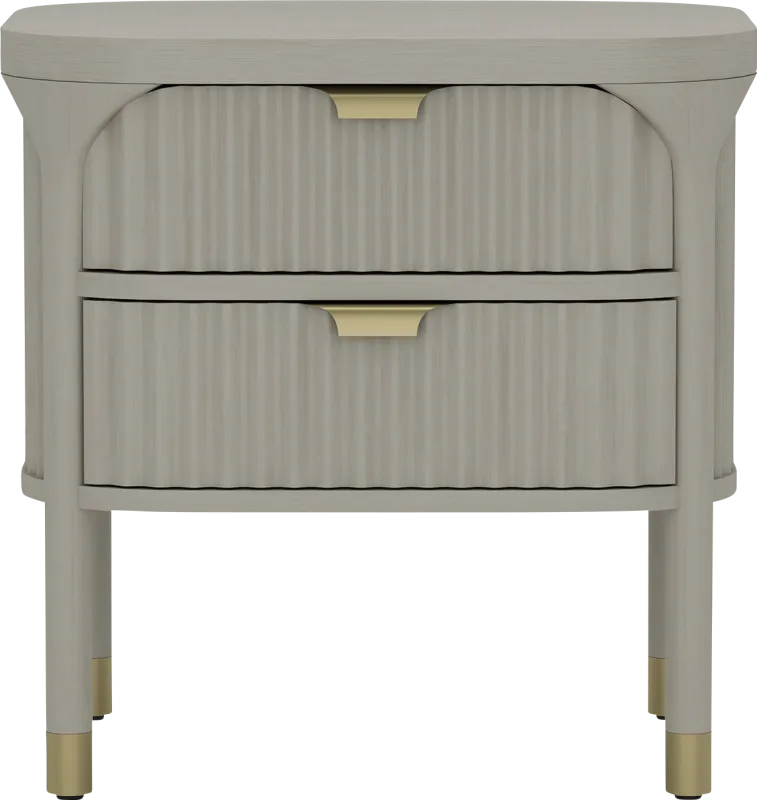 Erziv Gray Nightstand
