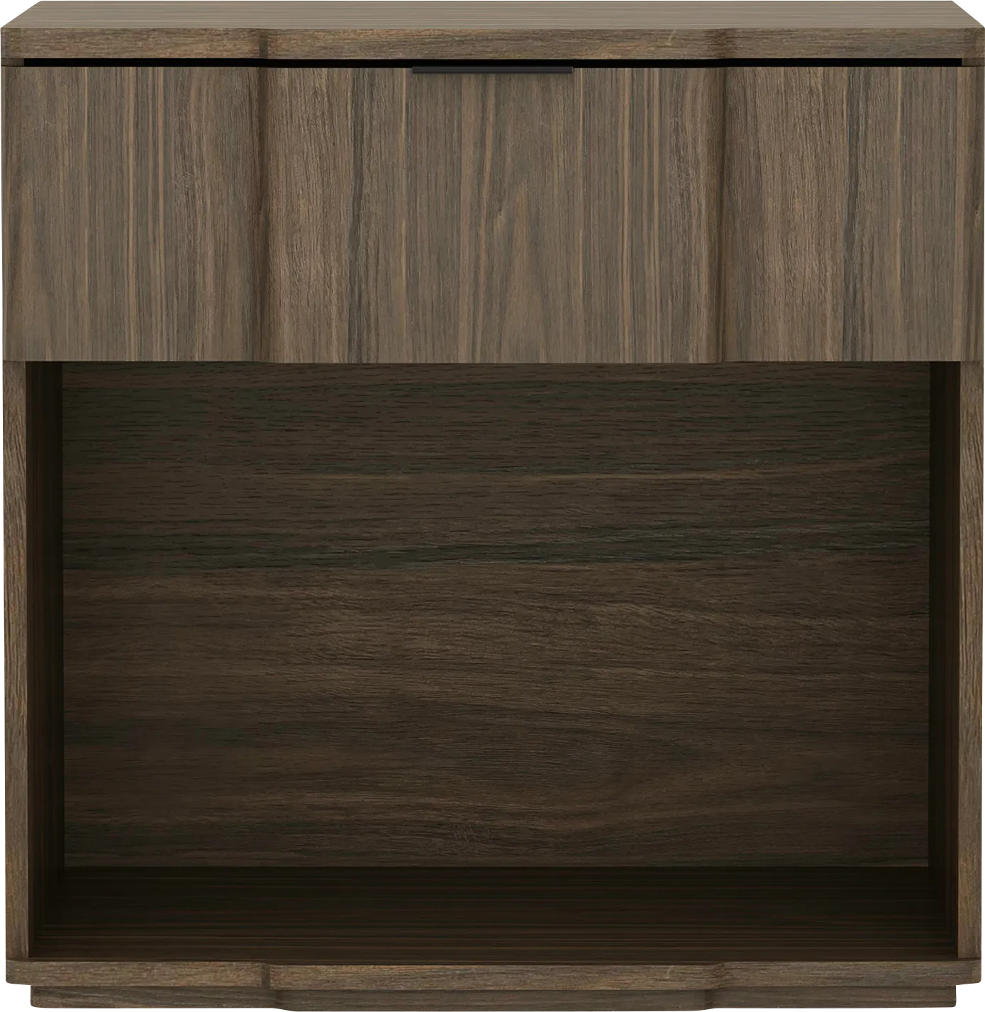 Socia II Walnut/Black Nightstand - Thumbnail - Image 1