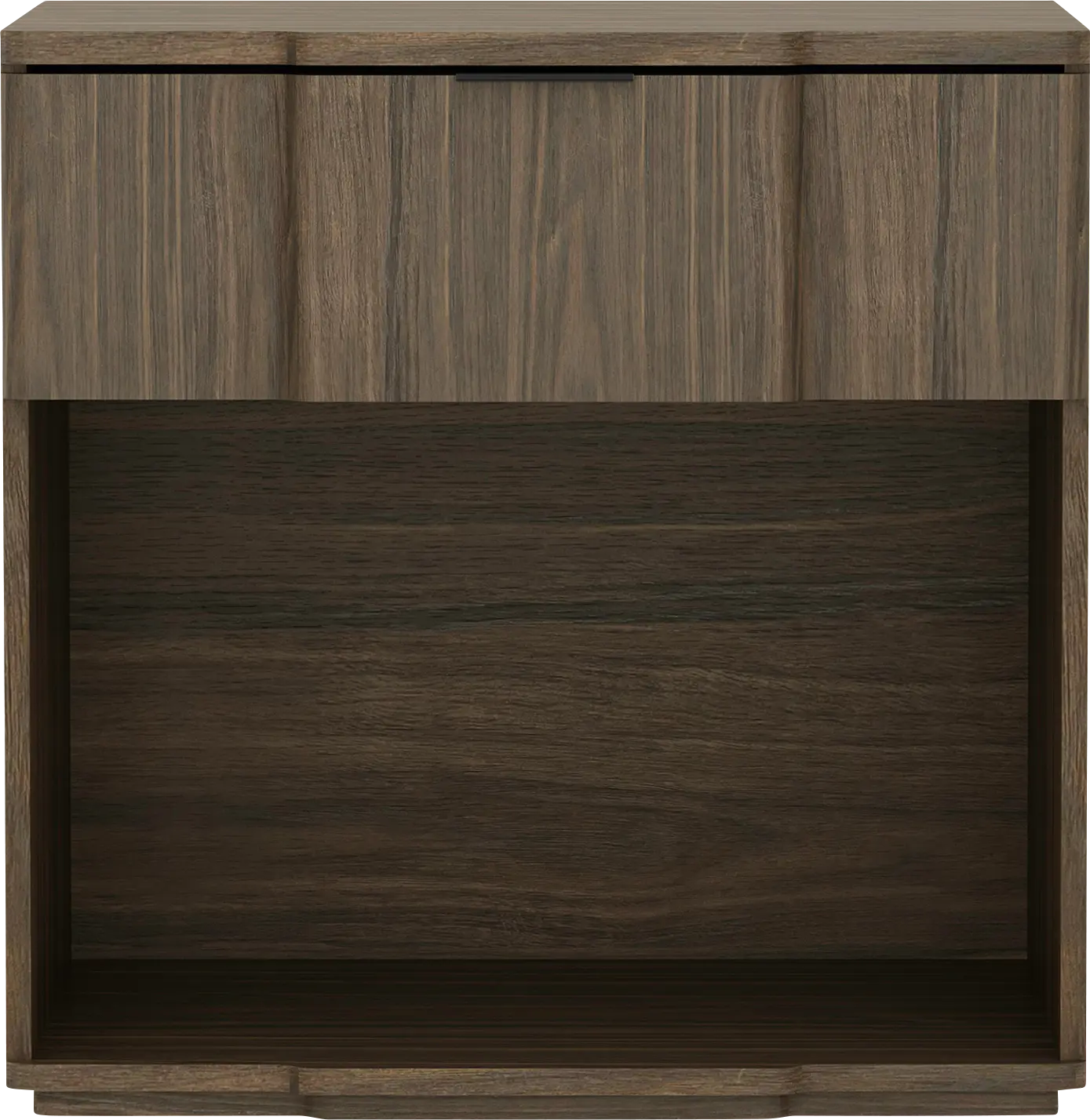 Socia II Walnut/Black Nightstand